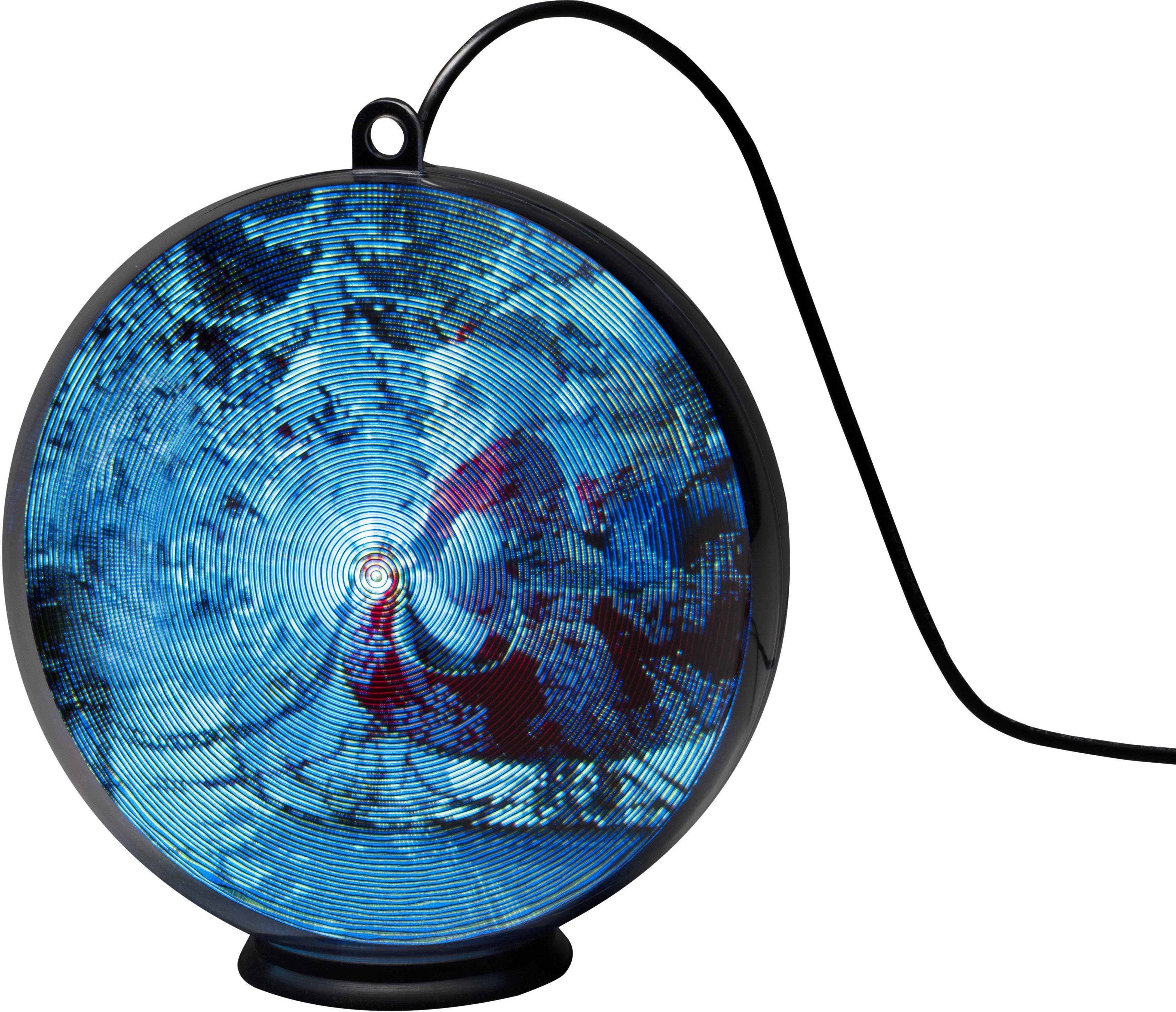 fest Winterlandschaft 3D LED integriert, Hologrammkugel Farbwechsler, KONSTSMIDE mit Dekolicht,