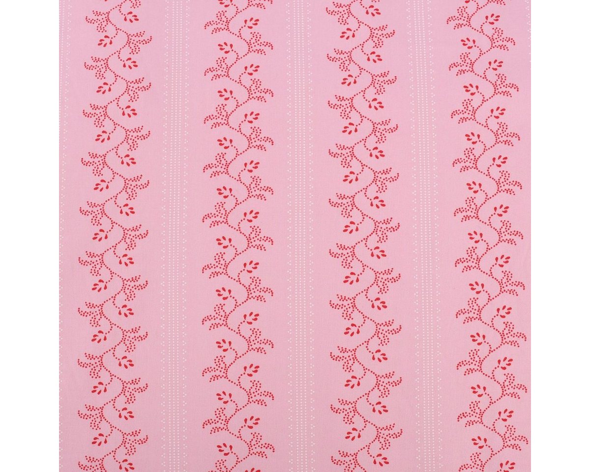 Thumbnail - SCHÖNER LEBEN. Stoff Baumwollstoff Trachten Ranken Punkte rosa rot weiß 1,50m Breite