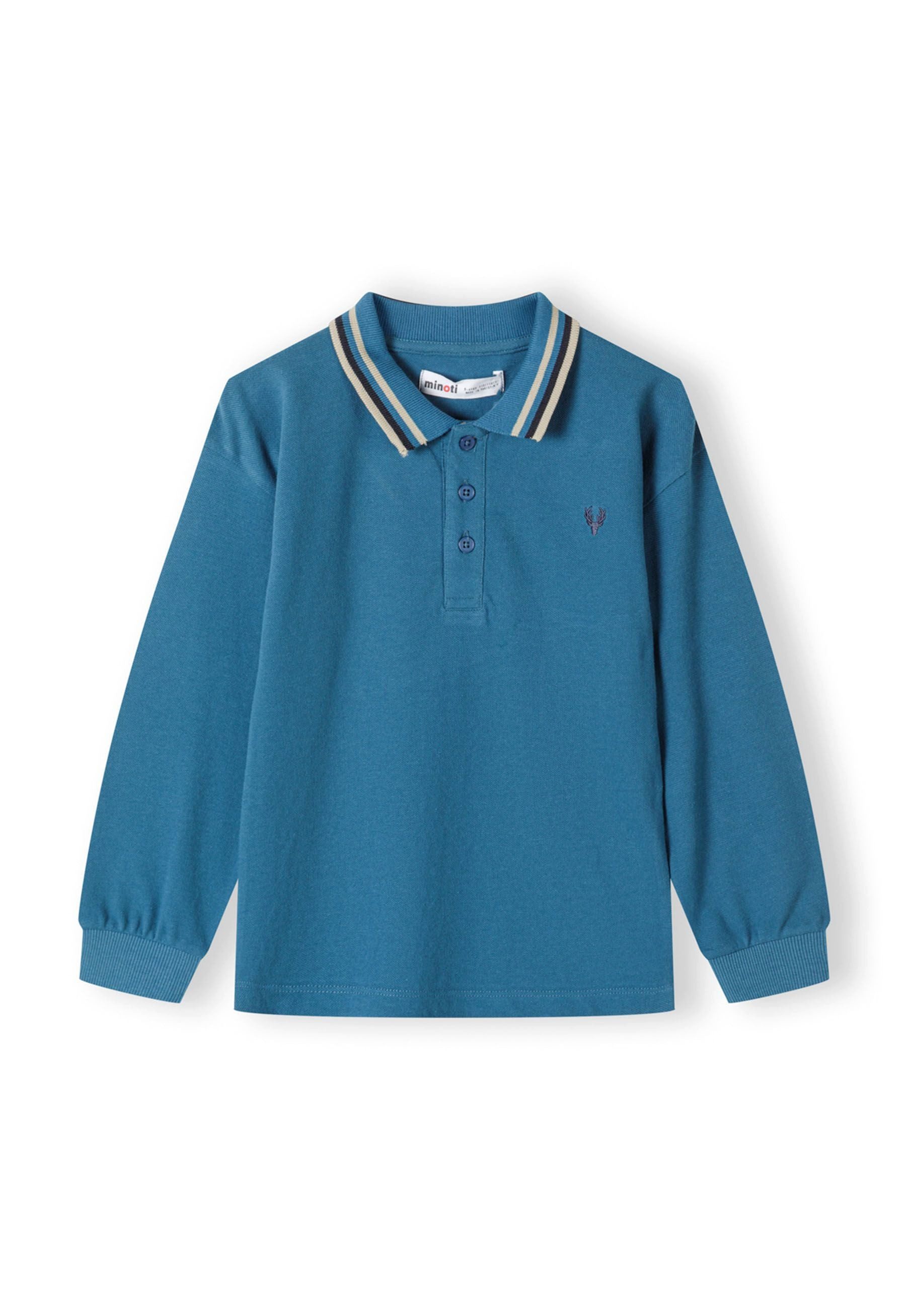 MINOTI Langarm-Poloshirt für Jungen (Packung, 2-tlg) Hirschgeweih-Stickerei – Bild 5 von 5