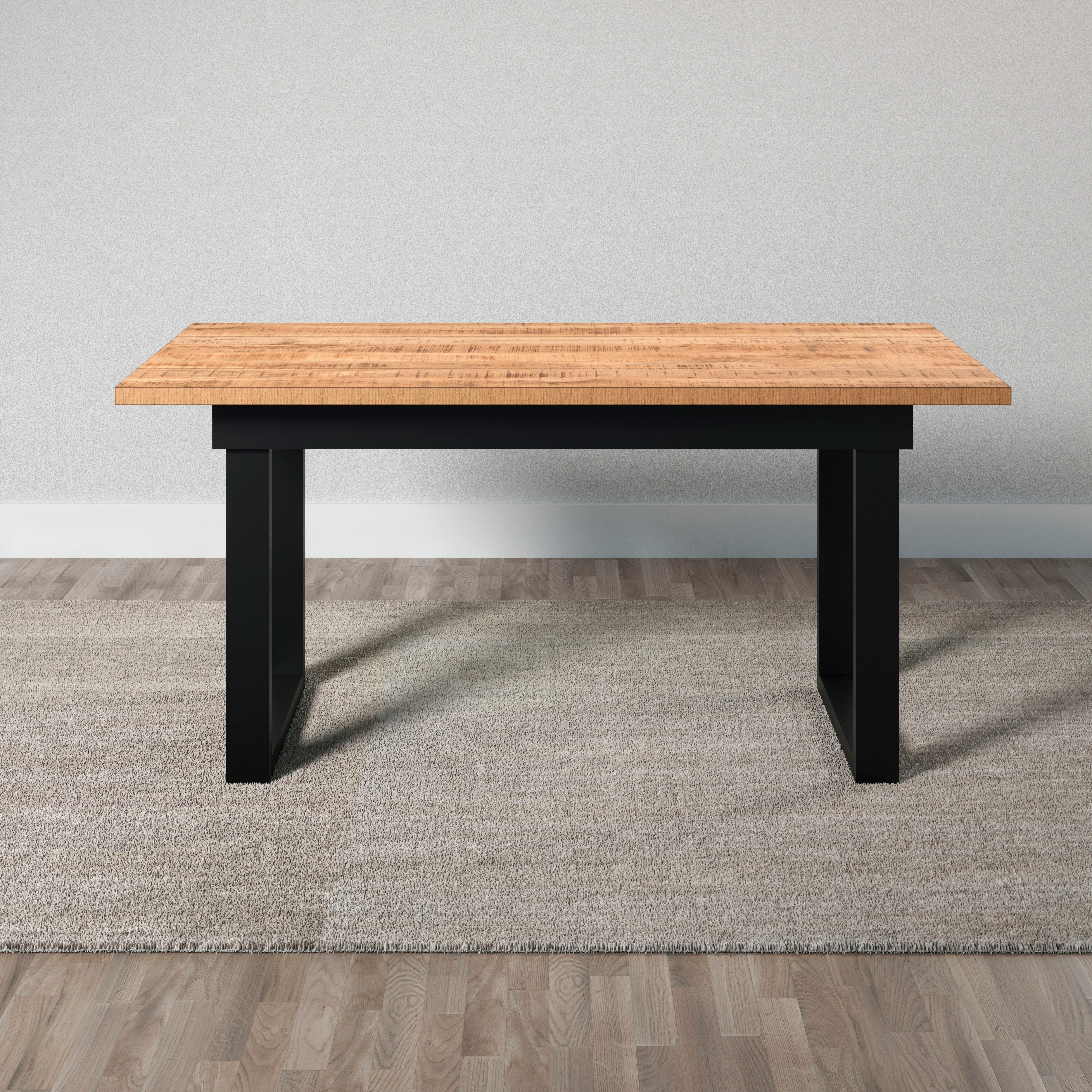 Home affaire Esstisch Elda (1-St), Esstisch mit 32 mm Tischplatte und Metallfüßen – (B/T/H) 160/90/76 cm