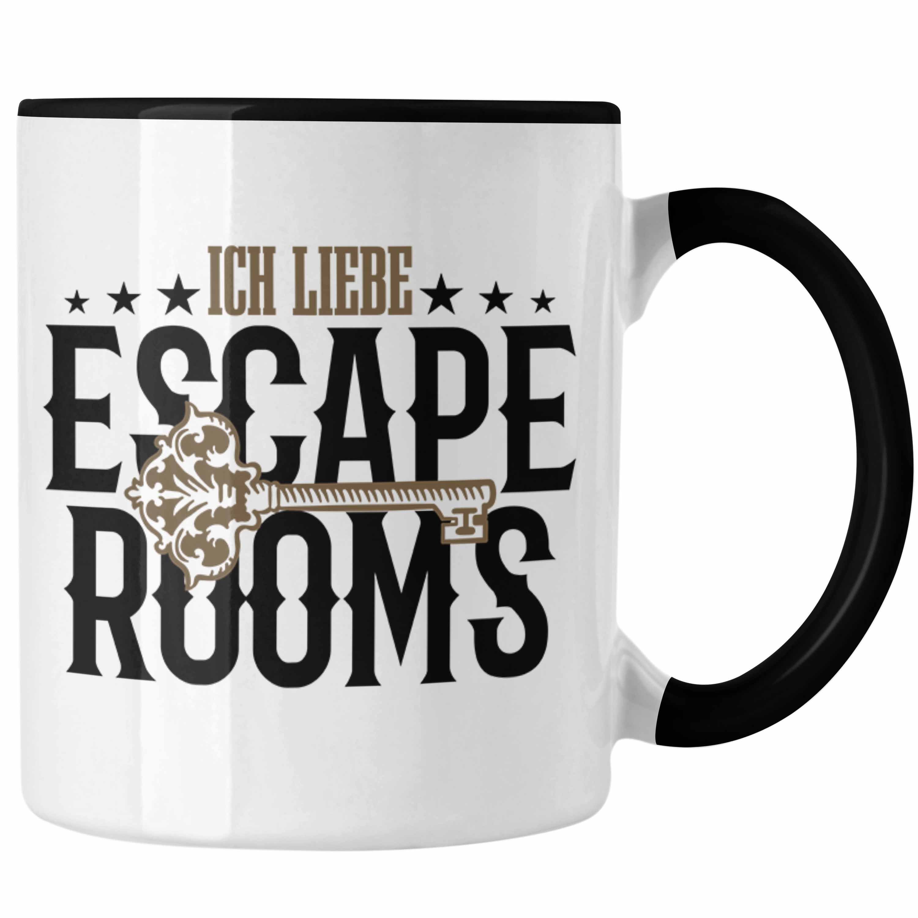 Schwarz Fans Trendation Tasse Room Lustige Geschenkidee Room Escape Tasse Escape