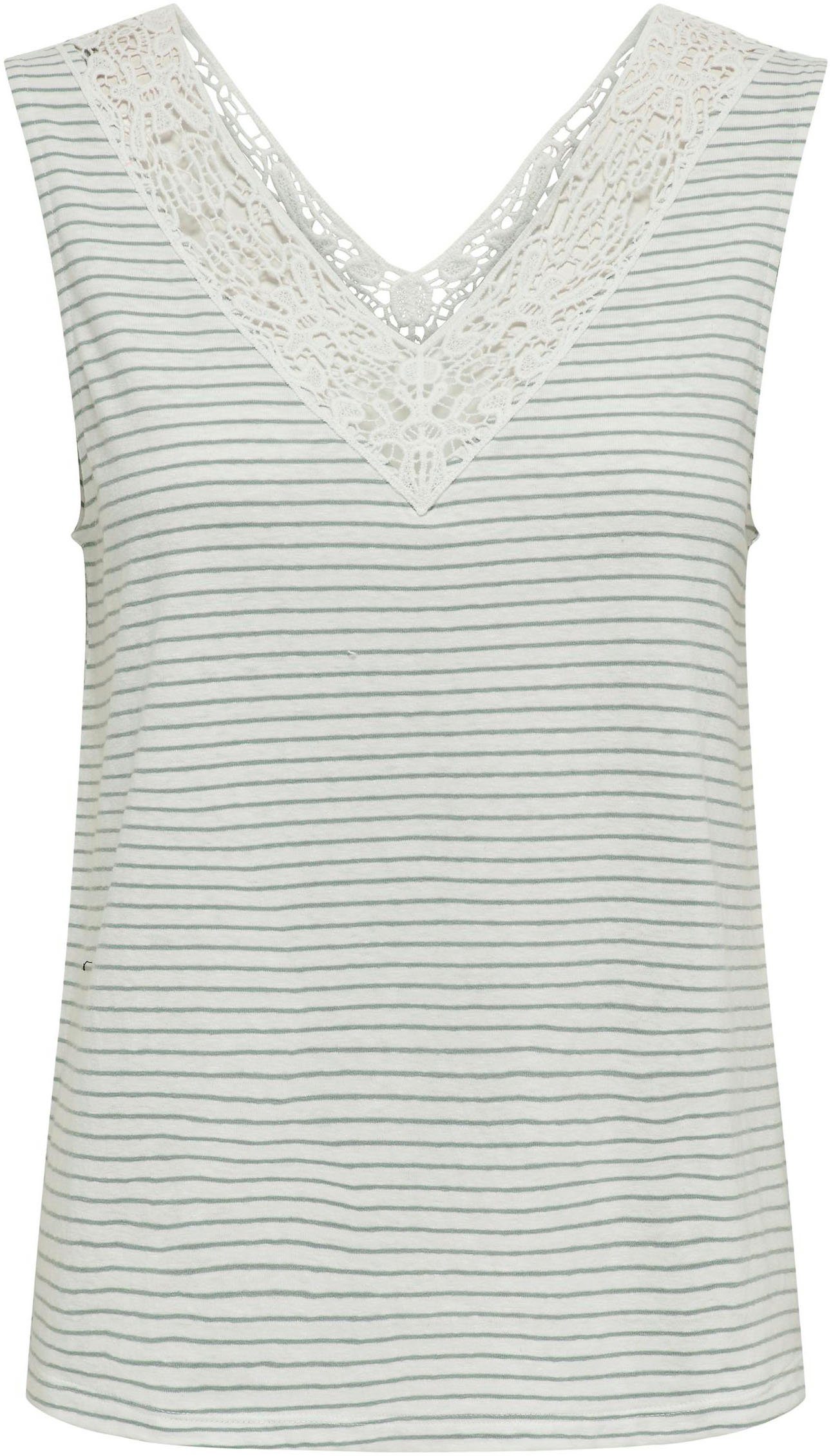 ONLY Trägertop ONLBENITA S/L V-NECK TOP JRS mit Spitze