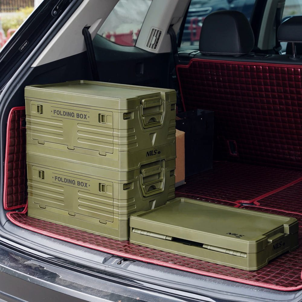 NILS CAMP Klappbox Faltbox Aufbewahrungsbox Transportkiste, 32.0 l, faltbar, mit Deckel, 32 L, bis 50 kg belastbar – Bild 4 von 5