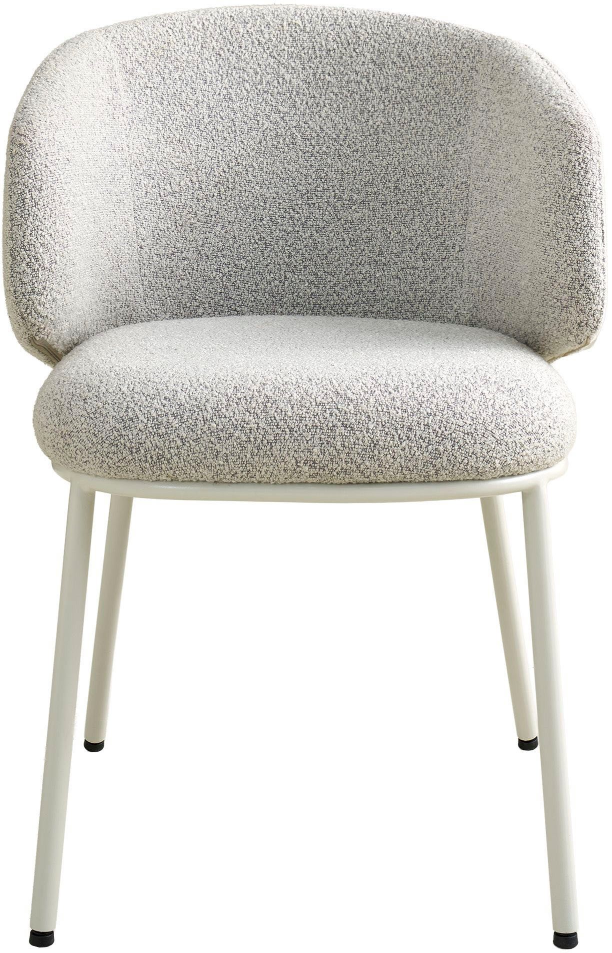 SCHÖNER WOHNEN-Kollektion Esszimmerstuhl SUNJA (1 St), Bezug Bouclé, Untergestell Metall pulverbeschichtet