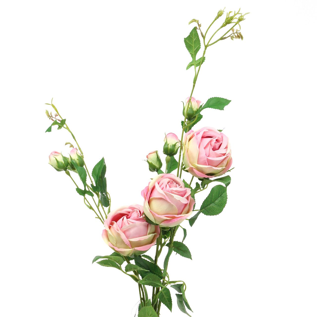 Kunstblume Rosenzweig Rosa 100cm - Künstliche Blumen Deko, Romantische, Florists Products, Höhe 0.5 cm