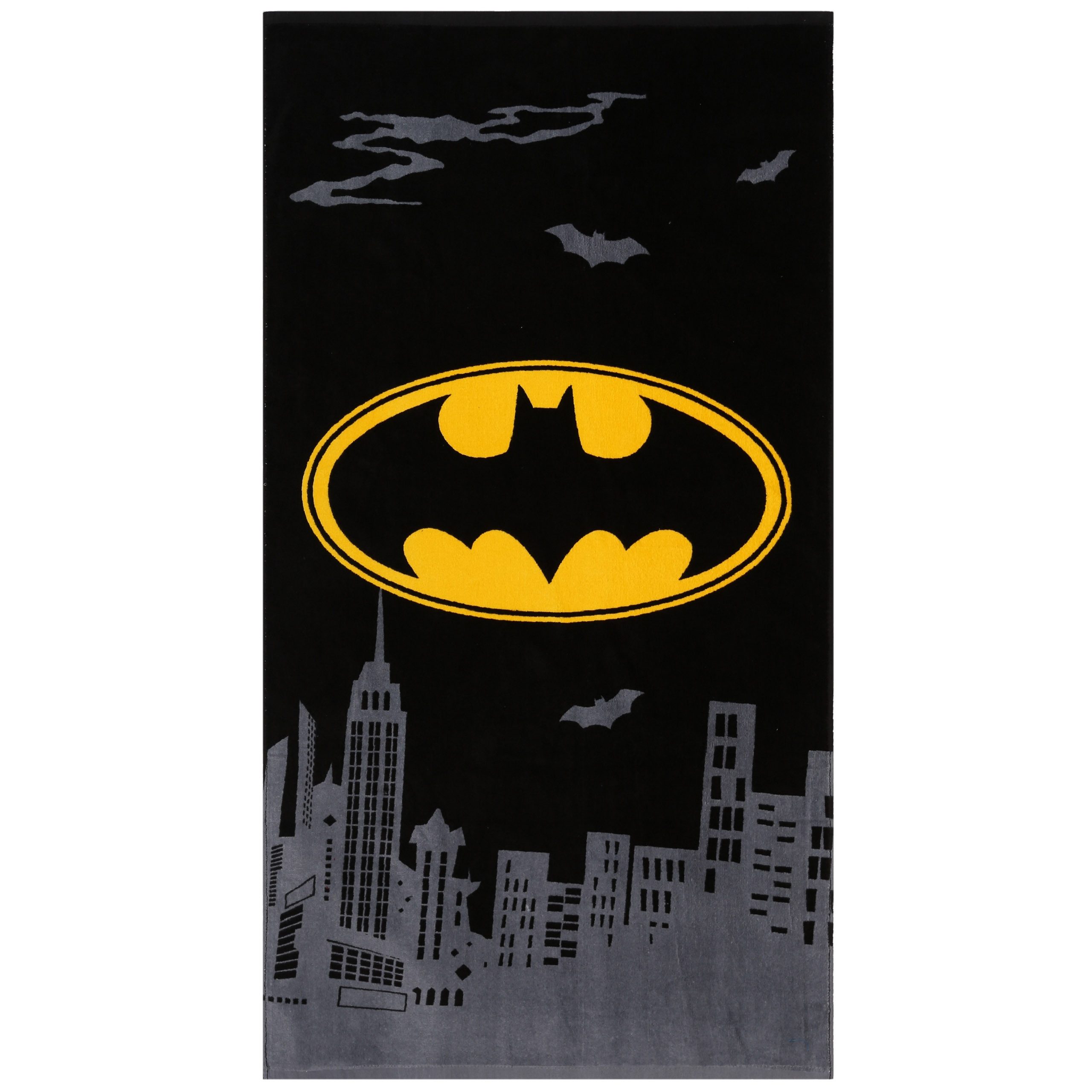 Sarcia.eu Badetücher Batman schnelltrocknendes Strand- und Badetuch aus Baumwolle 70×140cm