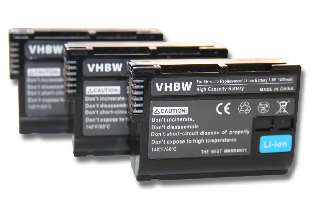 vhbw Ersatz für Nikon für Kamera-Akku Li-Ion 1400 mAh (7 V)