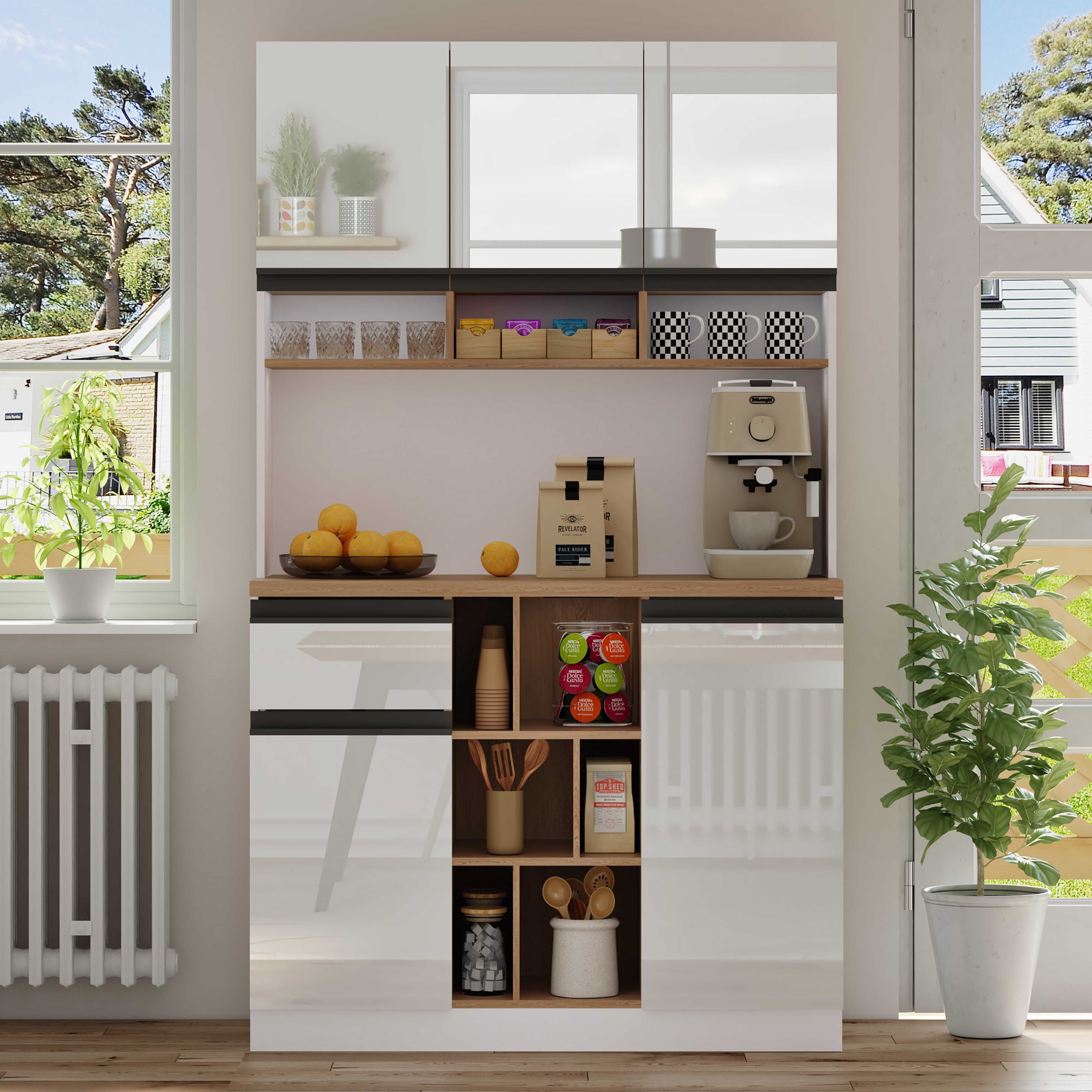 BlingBin Buffet Küchenschrank Buffet Sideboard Hochglanztüren günstig online kaufen