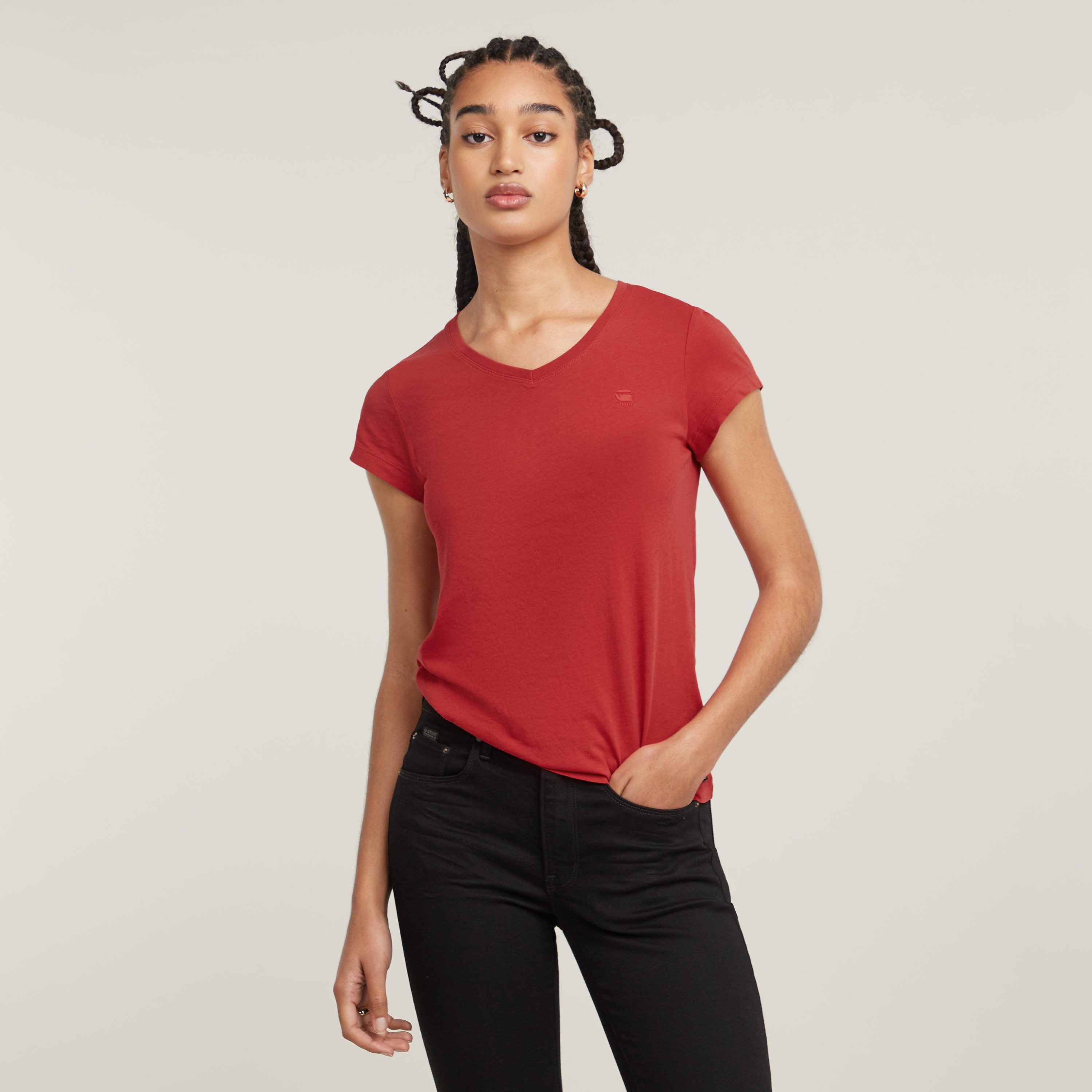 G-STAR V-Shirt Eyben mit Label günstig online kaufen