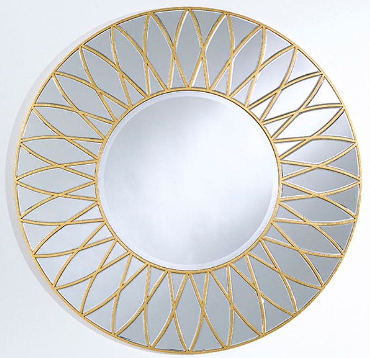 - Luxus Motiv Blütenblatt Padrino mit Gold Spiegel Casa cm Luxus 100 Ø Spiegel Qualität