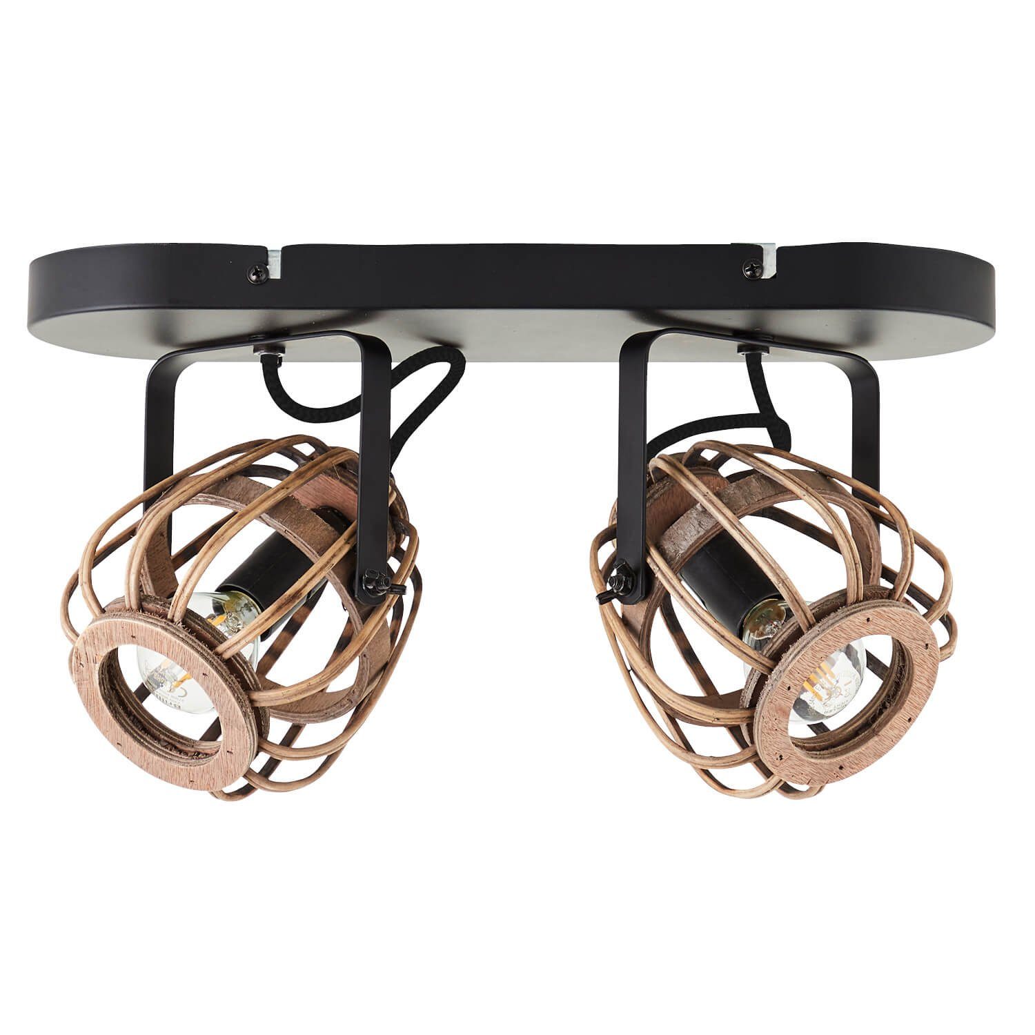 mokebo Deckenspot Die Natürliche, Deckenstrahler mit Rattan, schwenkbar & d günstig online kaufen