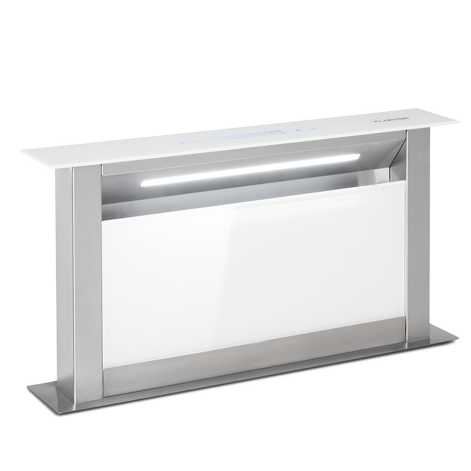Klarstein Deckenhaube Royal Flush Royal Flush, Dunstabzugshaube Downdraft Abluft Umluft LED