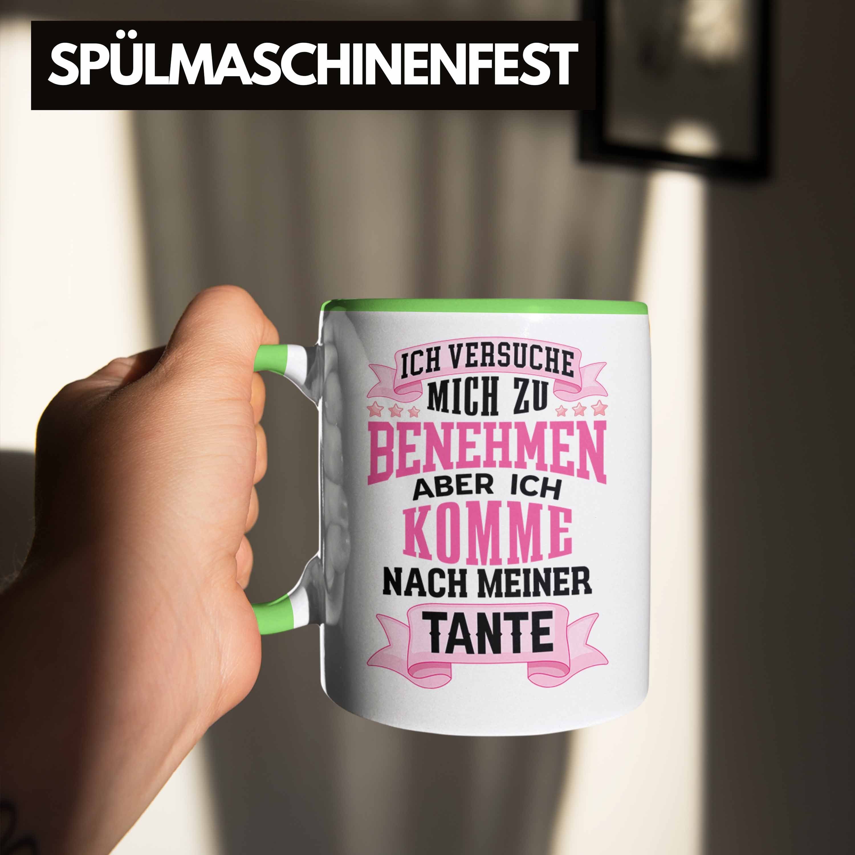 Tasse Trendation Tasse Geschenkidee Tante von Geschenk Neffin Lustige Grün - für Trendation