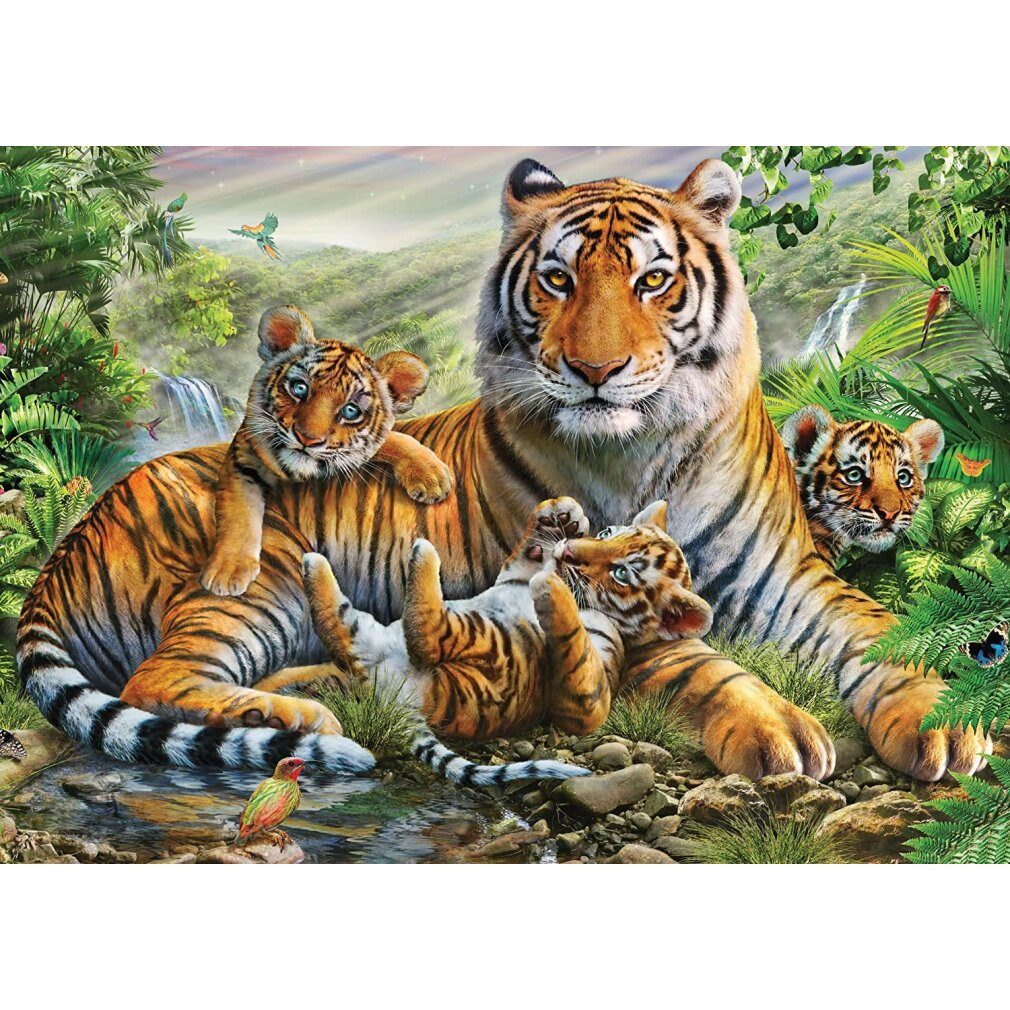 Schmidt Spiele Puzzle Tiger und Welpen, 1000 Teile, Puzzleteile