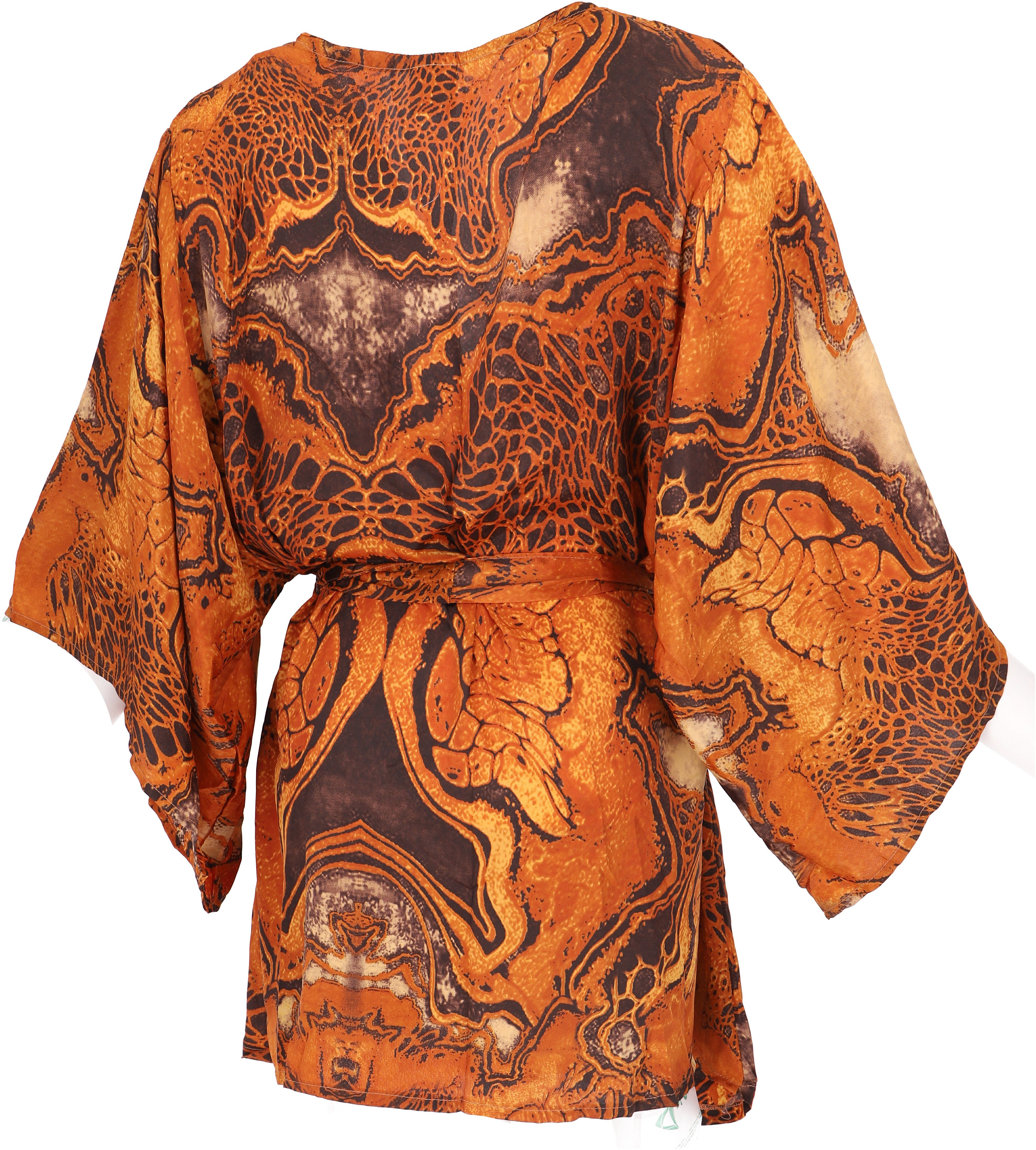 alternative print Kimono, Kimonojäckchen, kurzer Guru-Shop Boho Kimonokleid.., Bekleidung animal Kimono