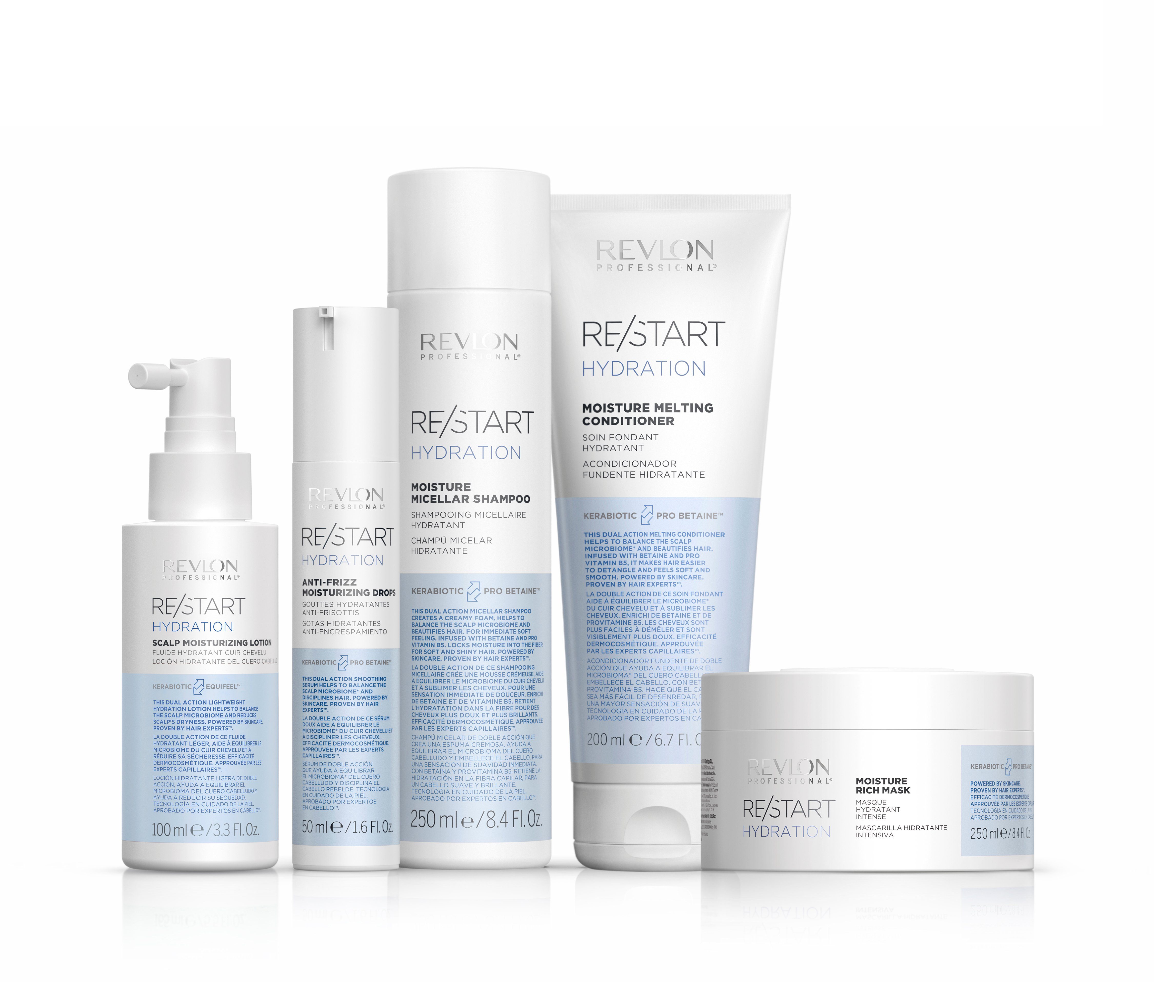 REVLON PROFESSIONAL Haarserum RE/START HYDRATION ANTI-FRIZZ MOISTURIZING DROPS, Sorgt für Feuchtigkeit, Glätte und Glanz bei krausem, trockenem Haar.