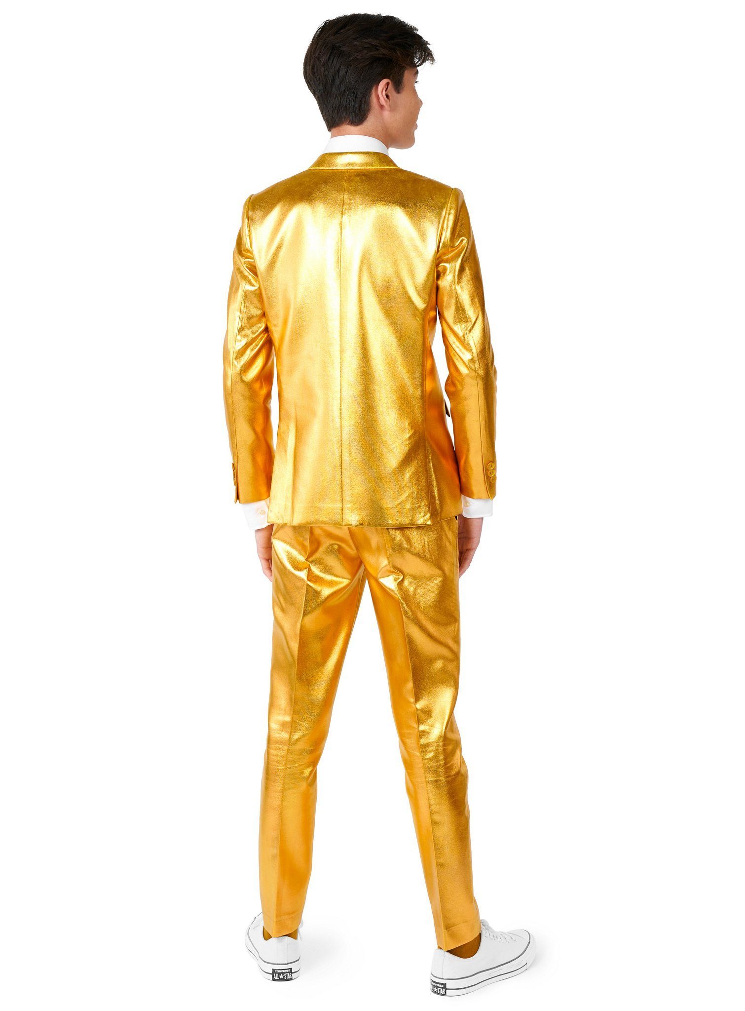 Opposuits Kinderanzug Teen Groovy Gold Anzug für Jugendliche - Karneval Going for Gold: Bling-Bling zum Anziehen