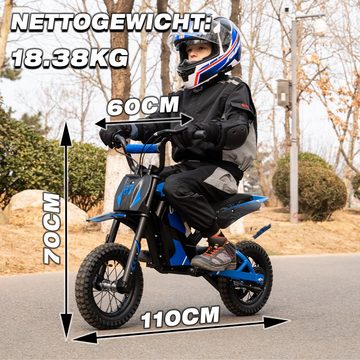 CITYSPORTS Spielzeug-Motorrad RCB-R9X Höchstgeschwindigkeit 25km/h für 5-12 Jahre,12-Zoll-Reifen, 300W E-Motorräder für Kinder, 36V 4.0Ah, Max range 15KM