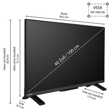 Toshiba 40LV2E63DAZ LCD-LED Fernseher (100 cm/40 Zoll, Full HD, VIDAA Smart TV, HDR, Triple-Tuner, Bluetooth, DTS, Dolby Audio, Alexa-fähig)