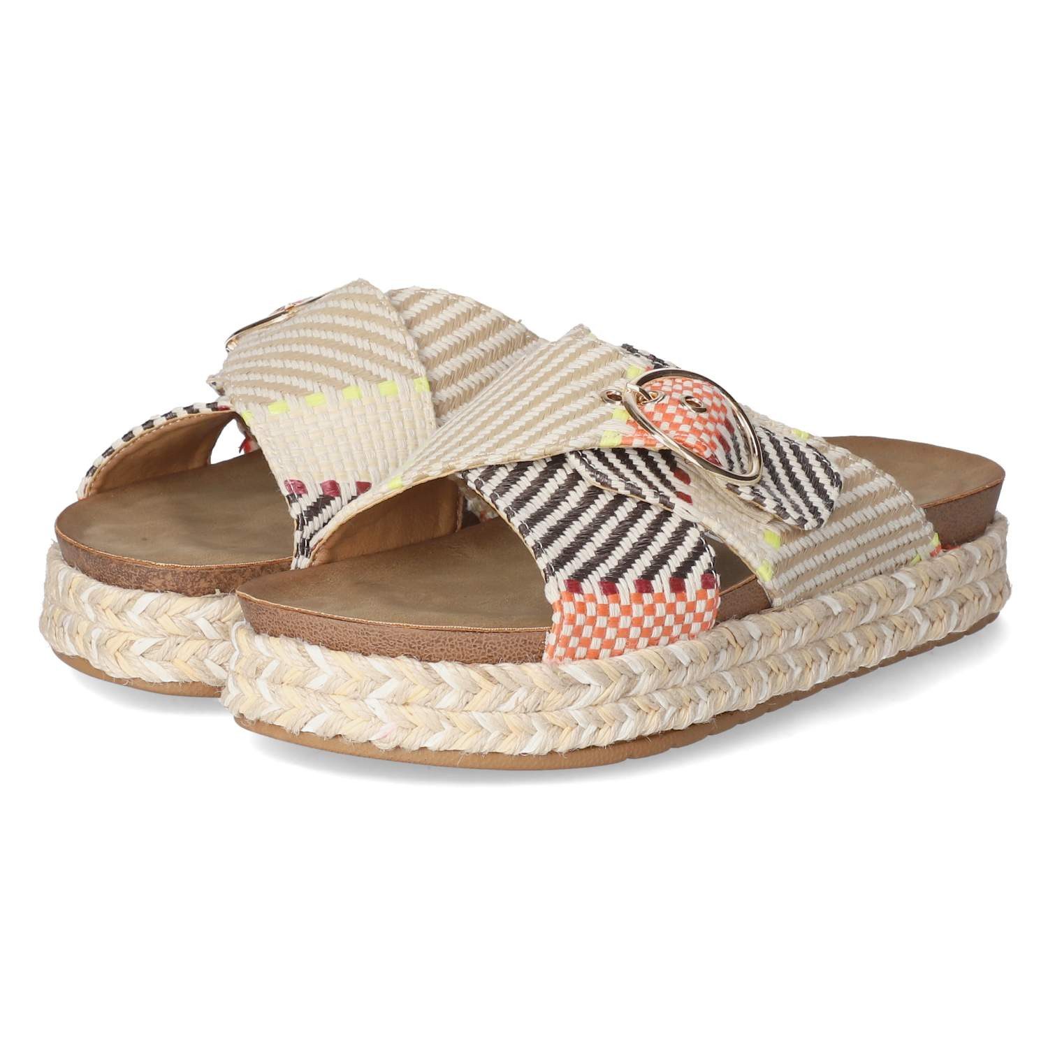 Palado Palado 2AA2100701-3198 brown multi Damen Textil multicolor Pantolette