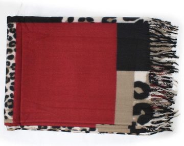 Alster Herz Modeschal Damen Schal Winter, weicher warmer Schal, Leopard Muster, A0506, XXL Schal