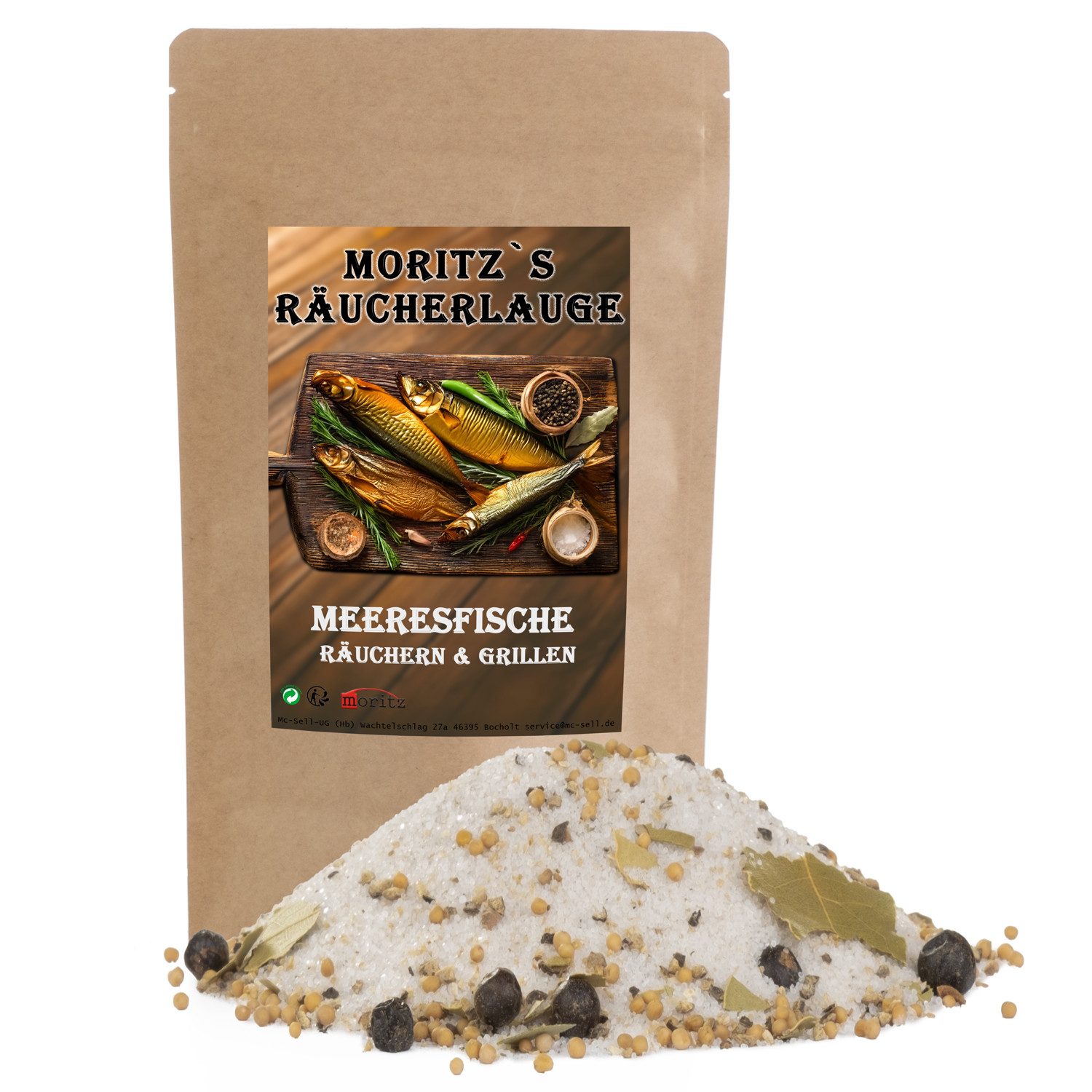 Moritz Räucherbox Räucherlauge Meeresfische 600g Räucherlake Salzmischung Nitrit Salz NPS Salz zum Pökeln