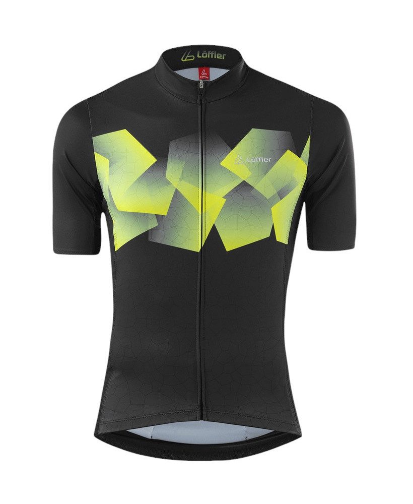 Löffler T-Shirt Fahrrad-Shirt Bike Jersey Leaves Hotbond (Full-Zip, leicht)