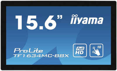 Iiyama TF1634MC-B8X 15.6IN IPS TFT-Monitor (1920 x 1080 px, Full HD, IPS, Touchscreen, Eingebautes Mikrofon, HDCP)