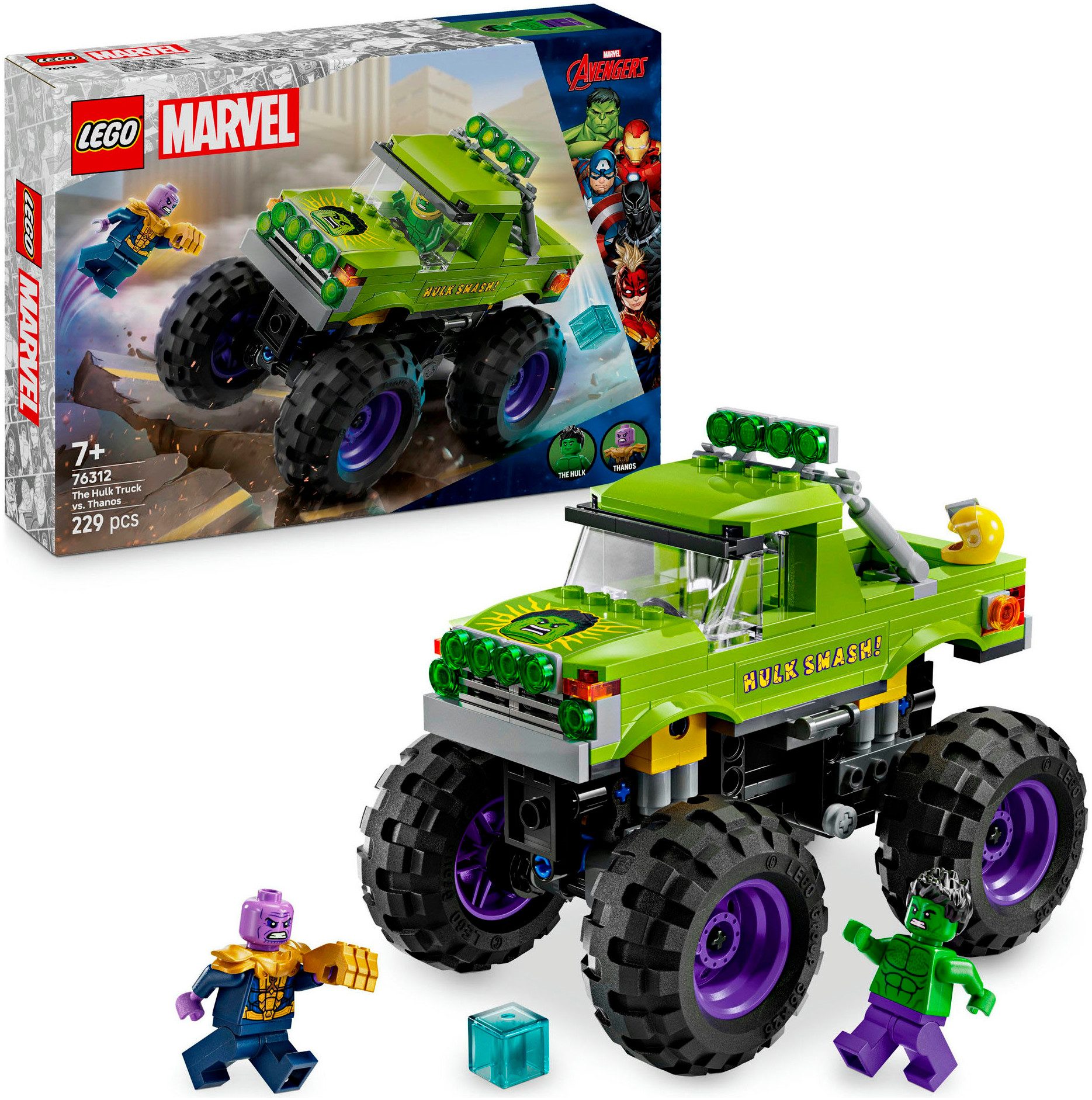 LEGO® Hulk-Truck vs. Thanos (76312), LEGO Super Heroes Konstruktionsspielst günstig online kaufen