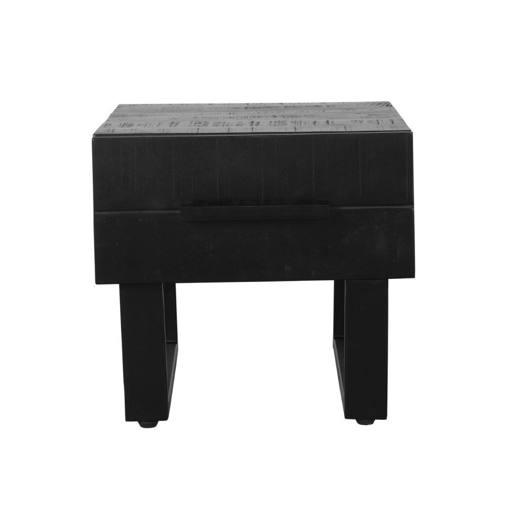 Couchtisch Möbel Schubladen Schwarz Keilani Beistelltisch 2 RINGO-Living aus mit Mangoholz 410x500x4, in