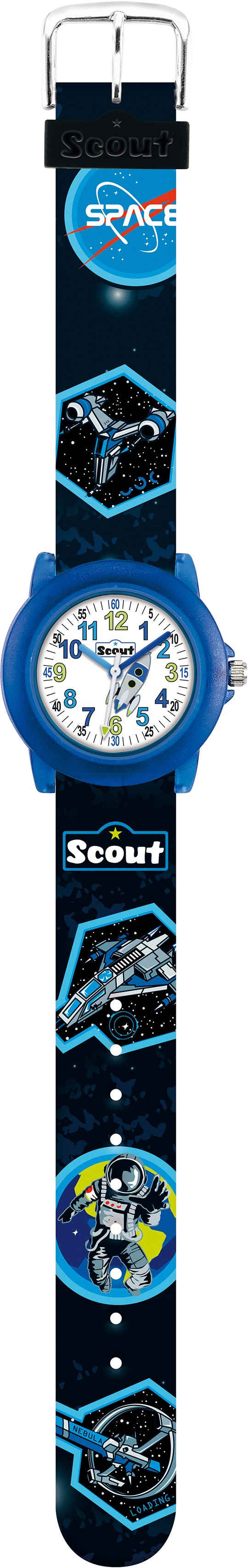 Scout Quarzuhr Crystal, 280305039, Weltallmotiv, ideal auch als Geschenk