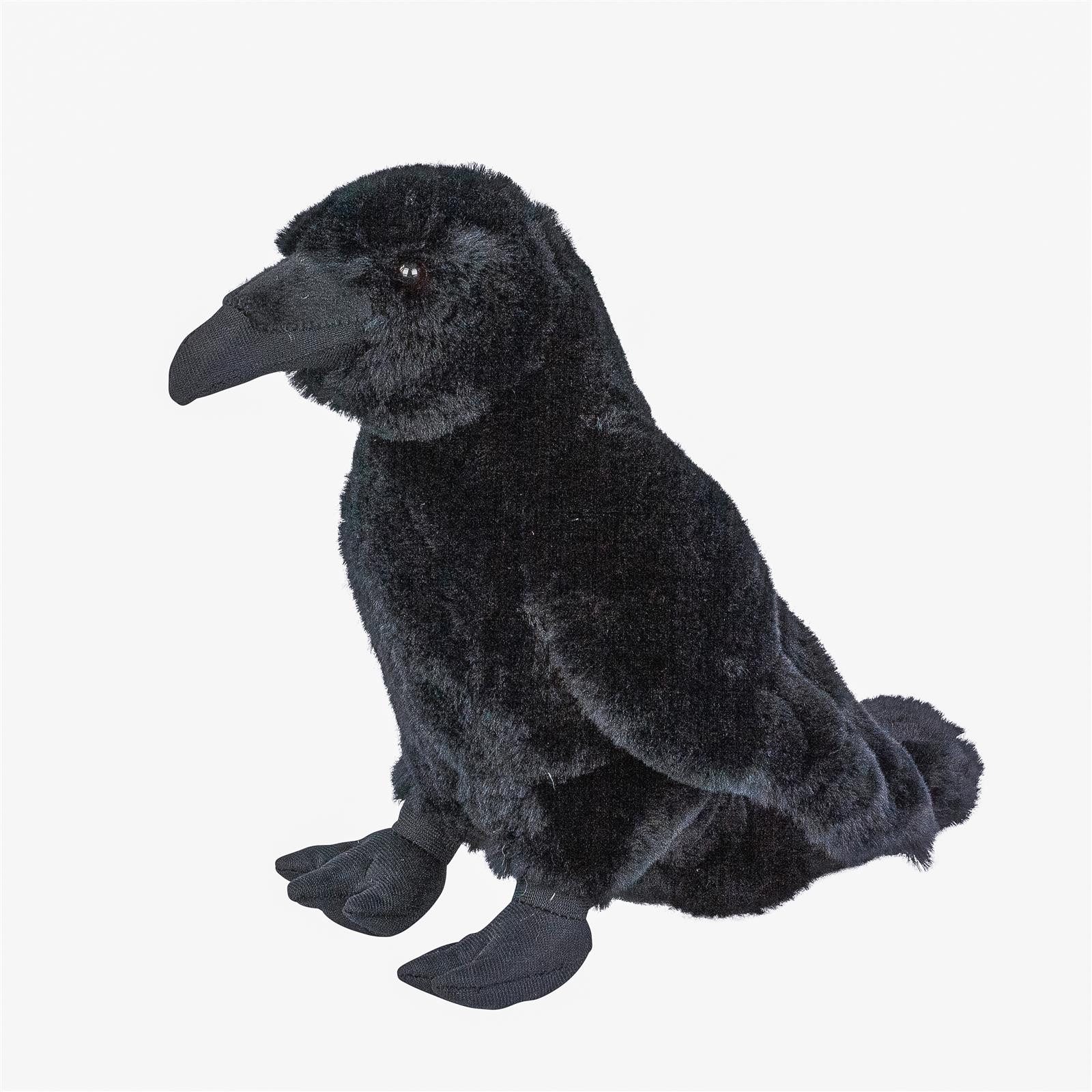 Teddys Rothenburg Kuscheltier Rabe stehend 33 cm schwarz Plüschtier Stoffrabe (Stofftier, Stoffvogel, Plüschvogel, Plüschrabe)