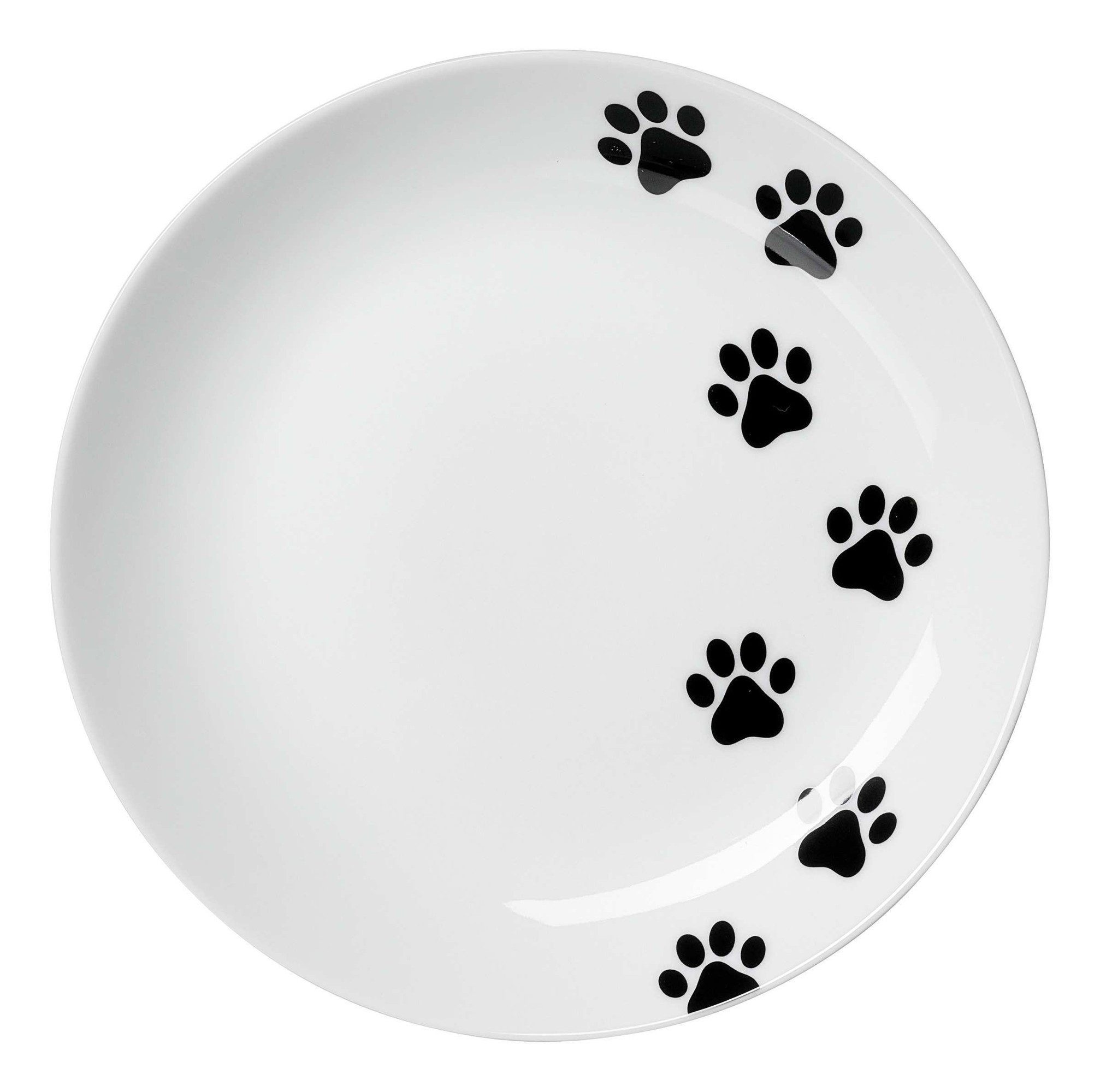 Ritzenhoff & Breker Futternapf Porzellan-Napf Mika Paw 16,5 cm mit Pfoten-Motiv, Porzellan