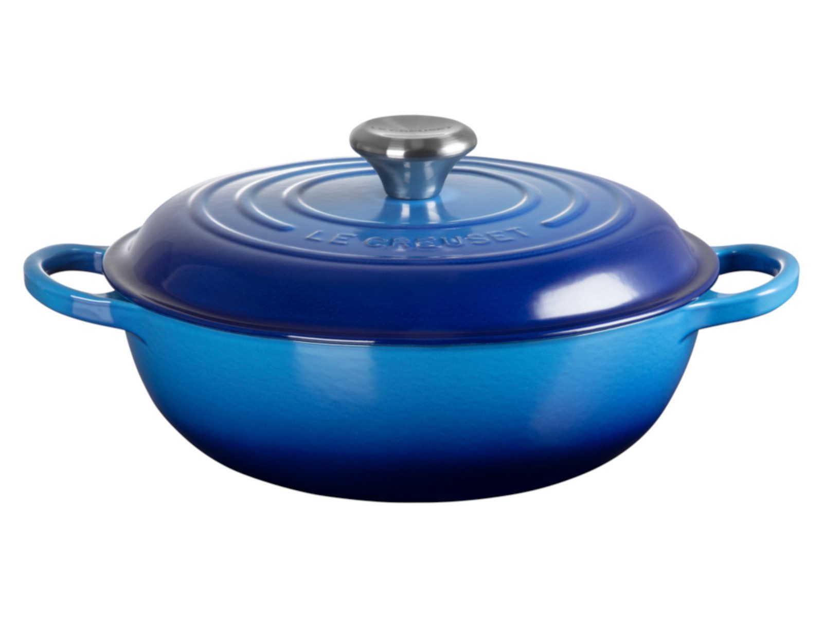 LE CREUSET Bräter Stew Pot Signature rund azure 22cm, Emailliertes Gusseisen