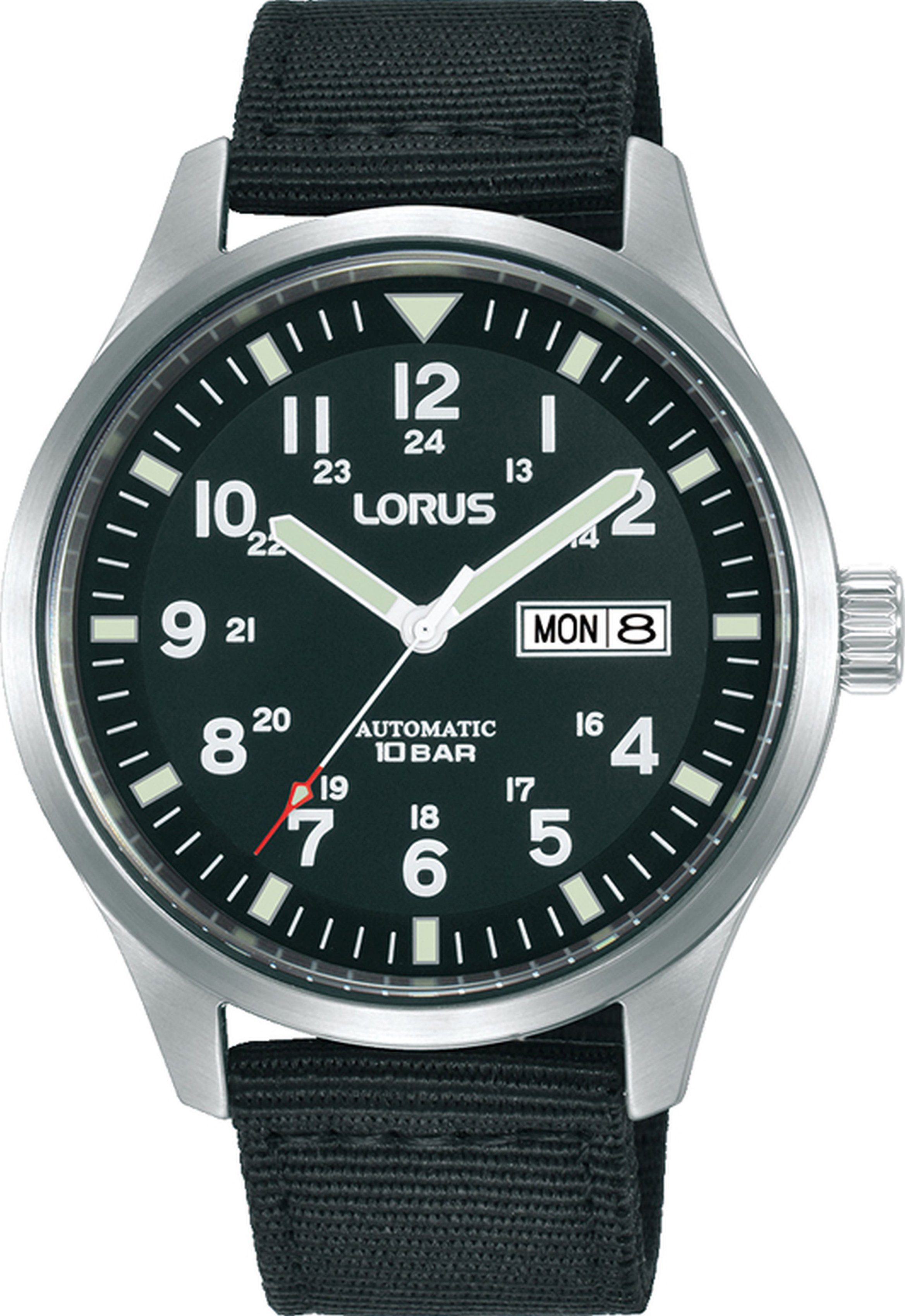 LORUS Automatikuhr RL411BX9, Armbanduhr, Herrenuhr, Datum, wasserdicht bis 10 bar