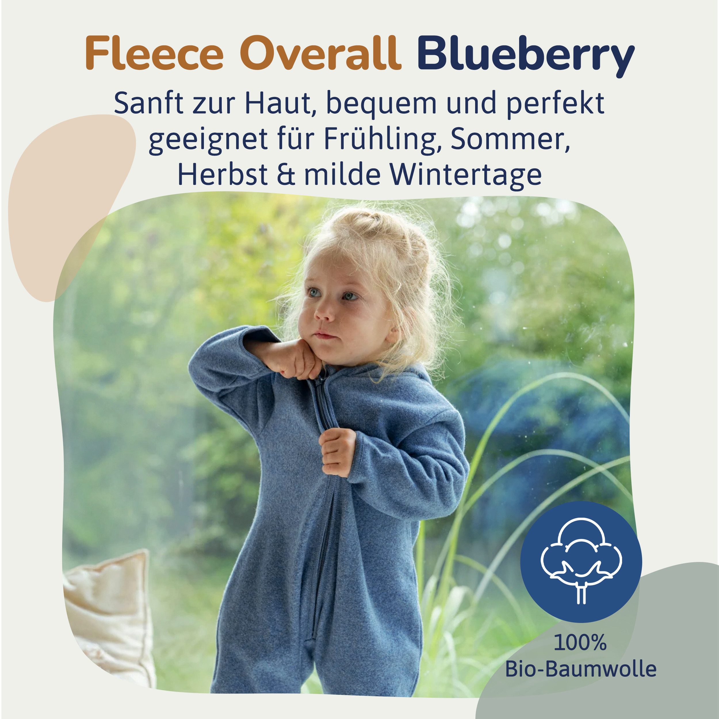 Hinzling Fleeceoverall aus Bio-Baumwolle – kuschelig weich, für jedes Wetter geeignet