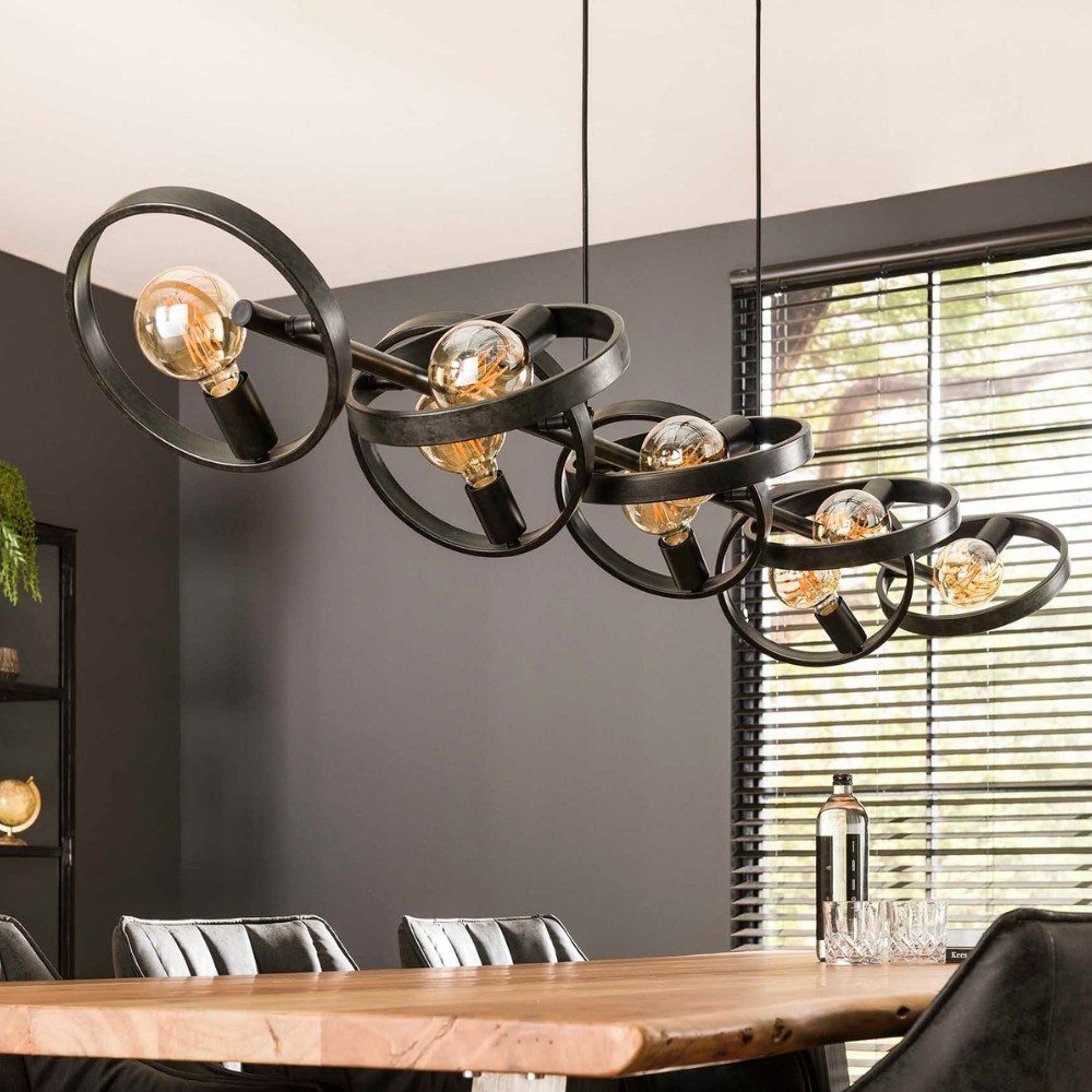 famlights Pendelleuchte famlights, Pendelleuchte Christopher in Schwarz E27 günstig online kaufen