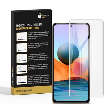 Schutzfolie 2x Panzerfolie für Xiaomi Redmi Note 10 FULL-COVER, (2-Stück, 1-Set), Gestochen scharfe HD Ultra Klare Displayschutzfolie