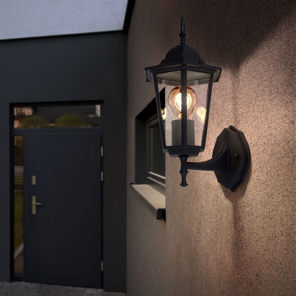 etc-shop Außen-Wandleuchte, Leuchtmittel inklusive, Außenwandleuchte Gartenlampe LED antik Haustürleuchte Laterne Warmweiß