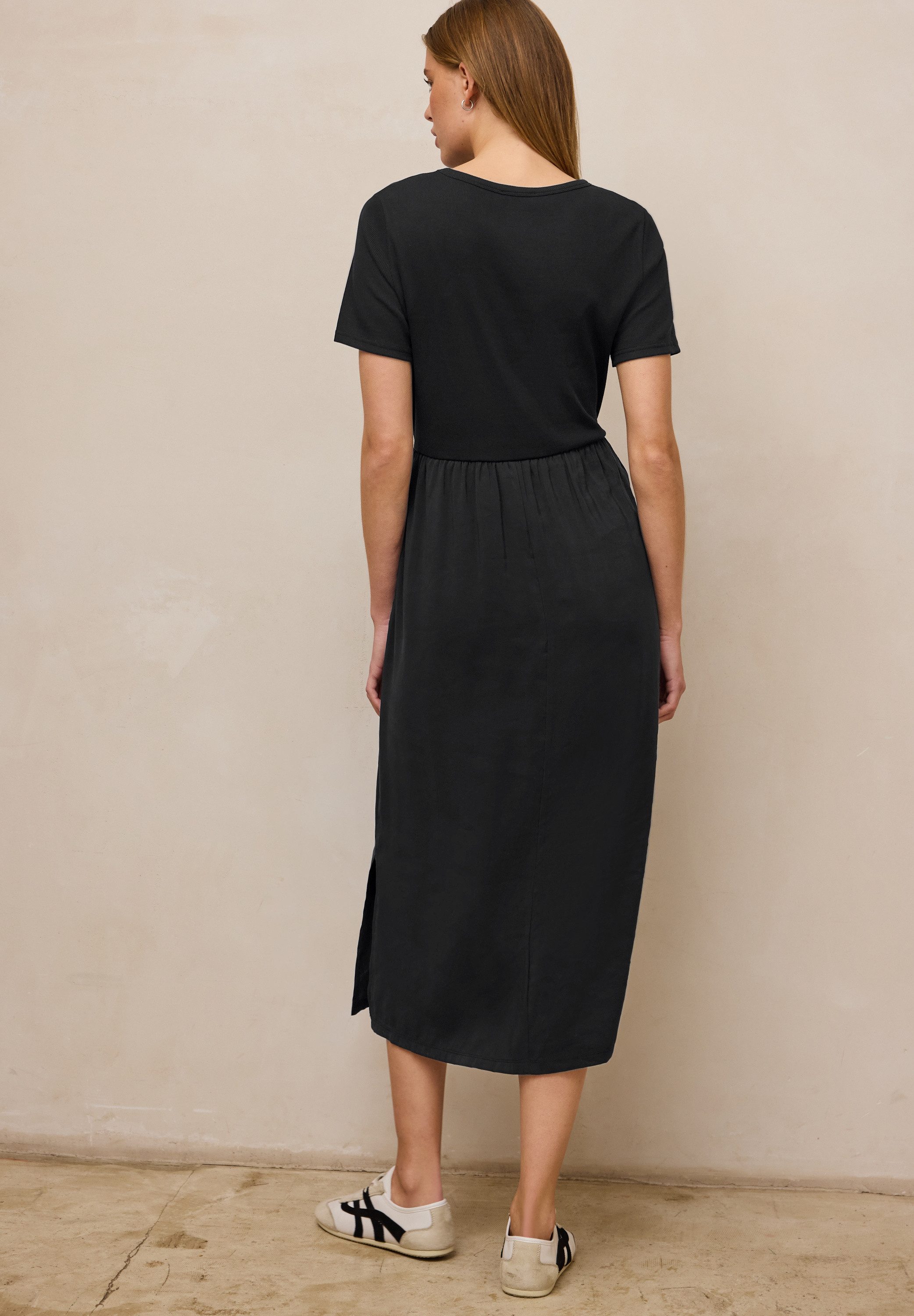 STREET ONE STUDIO Midikleid mit Rundhalsausschnitt