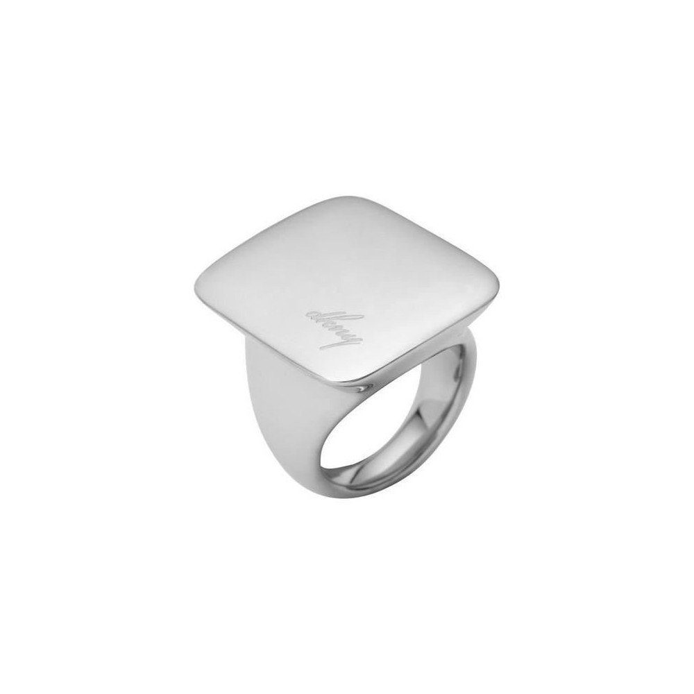 DKNY Fingerring Damen, aus Edelstahl, Silber, Gr. 56 (17,8mm)