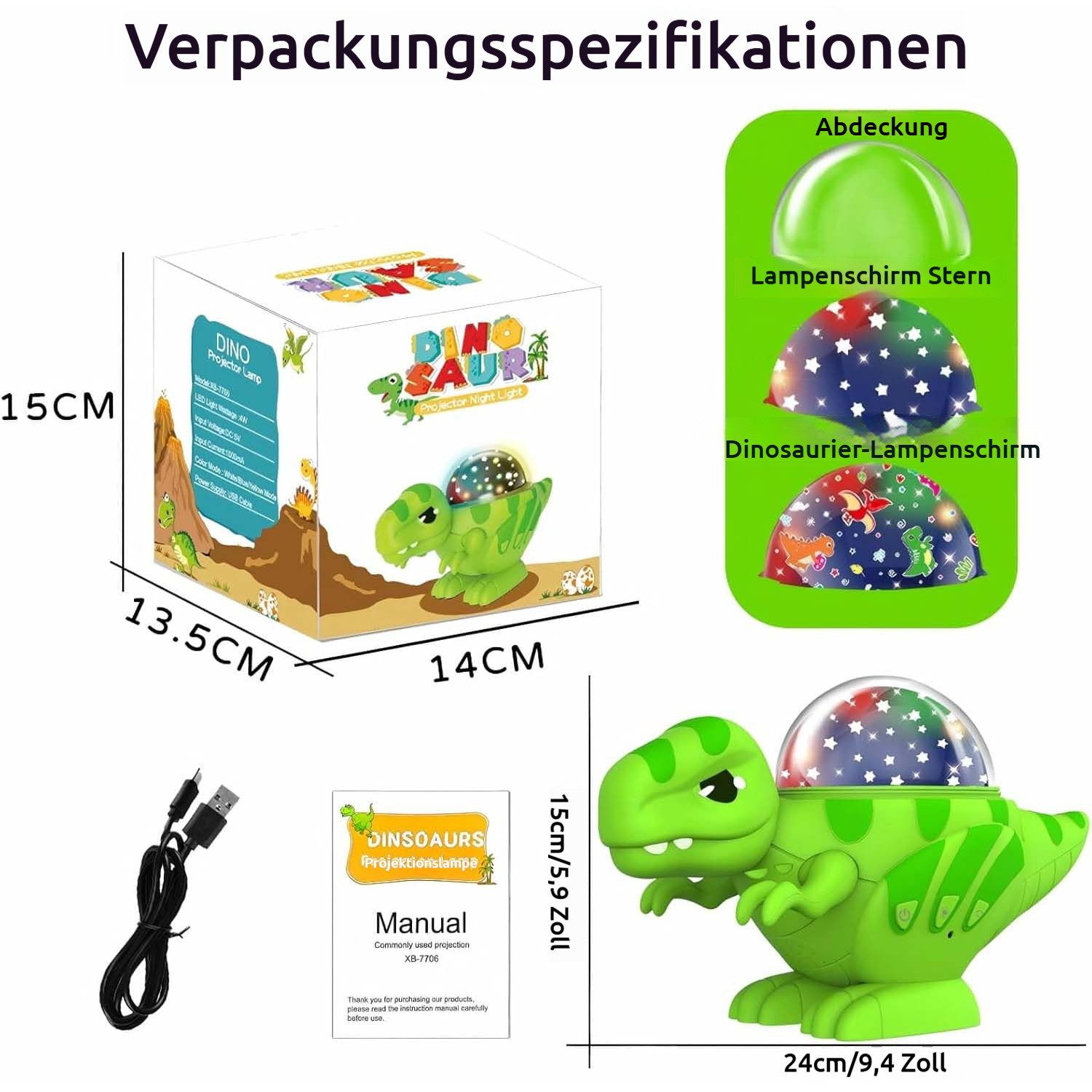 QUBEBU LED Nachtlicht Dinosaurier Sternenhimmel Projektor Kinder Geschenke günstig online kaufen