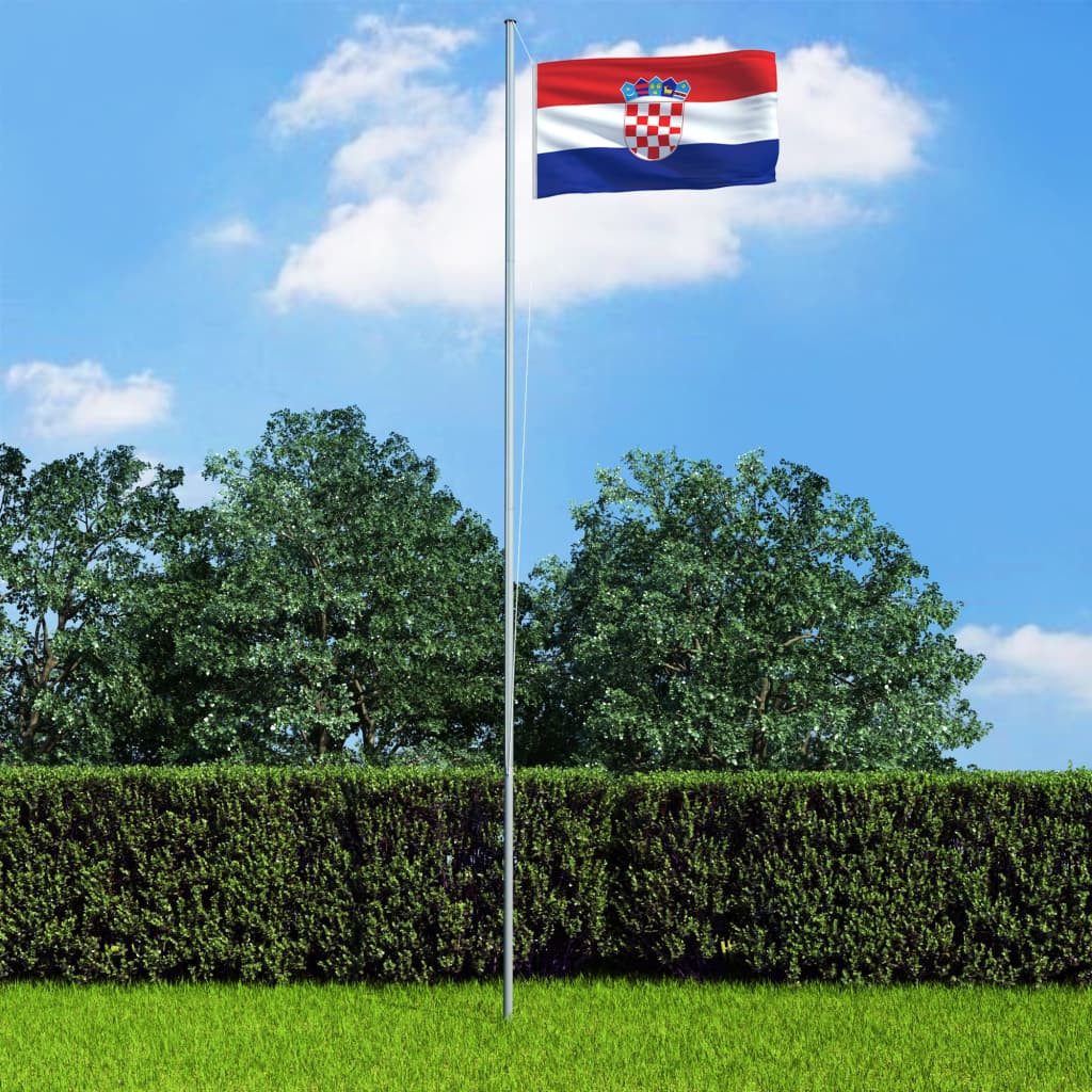 vidaXL Fahne NA Flagge Kroatiens 90150 cm