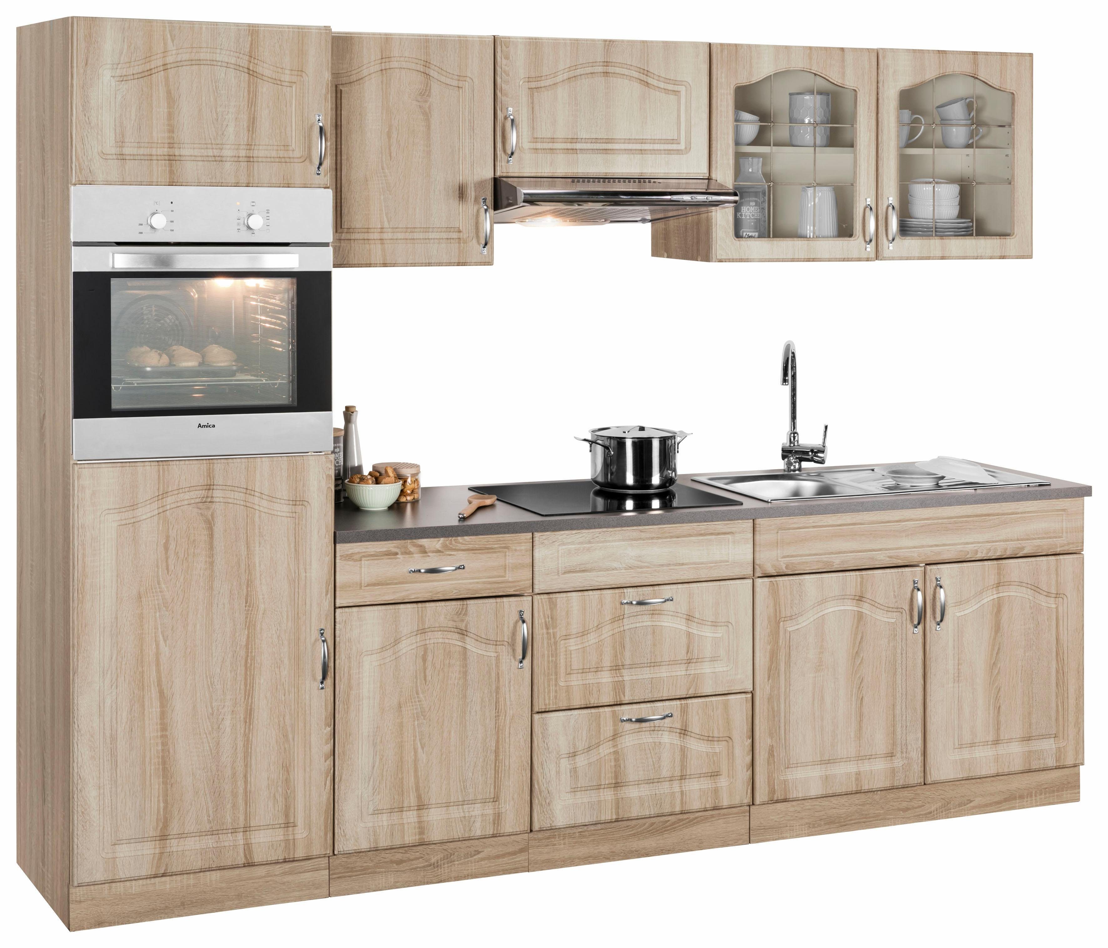 wiho Küchen Küchenzeile Linz, mit E-Geräten, Breite 270 cm