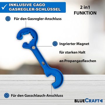 BlueCraft Druckregler Gasflaschen-Waage für Gasflasche 5 kg 8 kg 11 kg, Gas-Füllstandsanzeiger Gaswaage