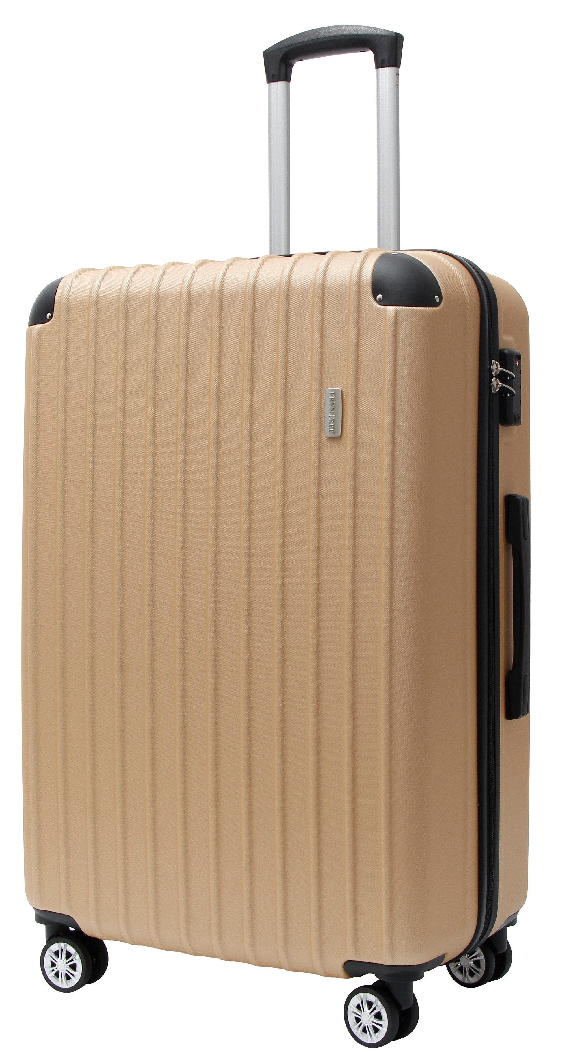 Frentree Hartschalen-Trolley Reisekoffer mit TSA-Schloss, Koffer in 3 Größen (Handgepäck, L, XL), hochfeste ABS-Hartschale, 4 Doppel-Leichtlauf-Räder 360° drehbar