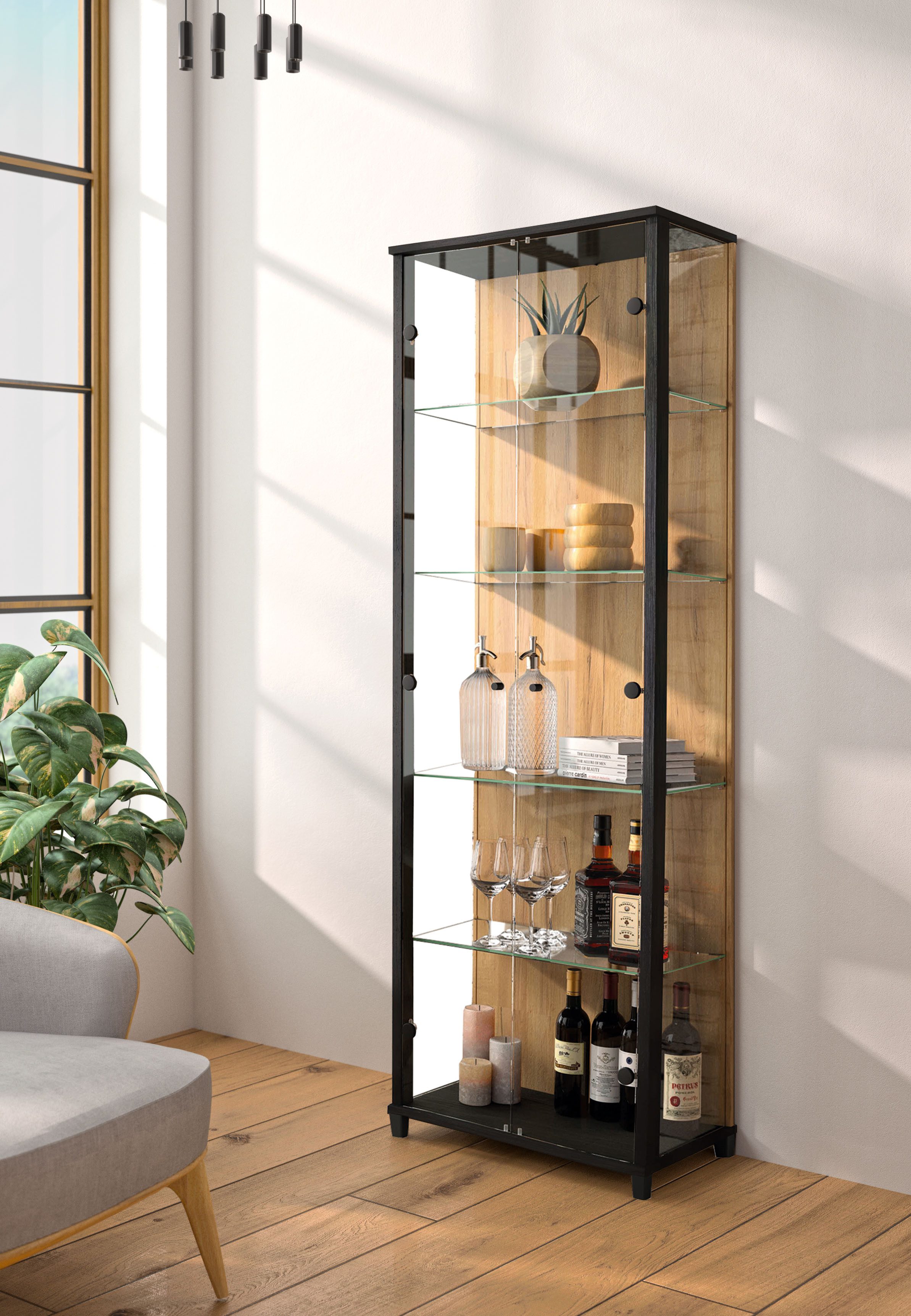 fif möbel Vitrine OPTIMA Standvitrine, Vitrinenschrank, Glasvitrine, Sammle günstig online kaufen