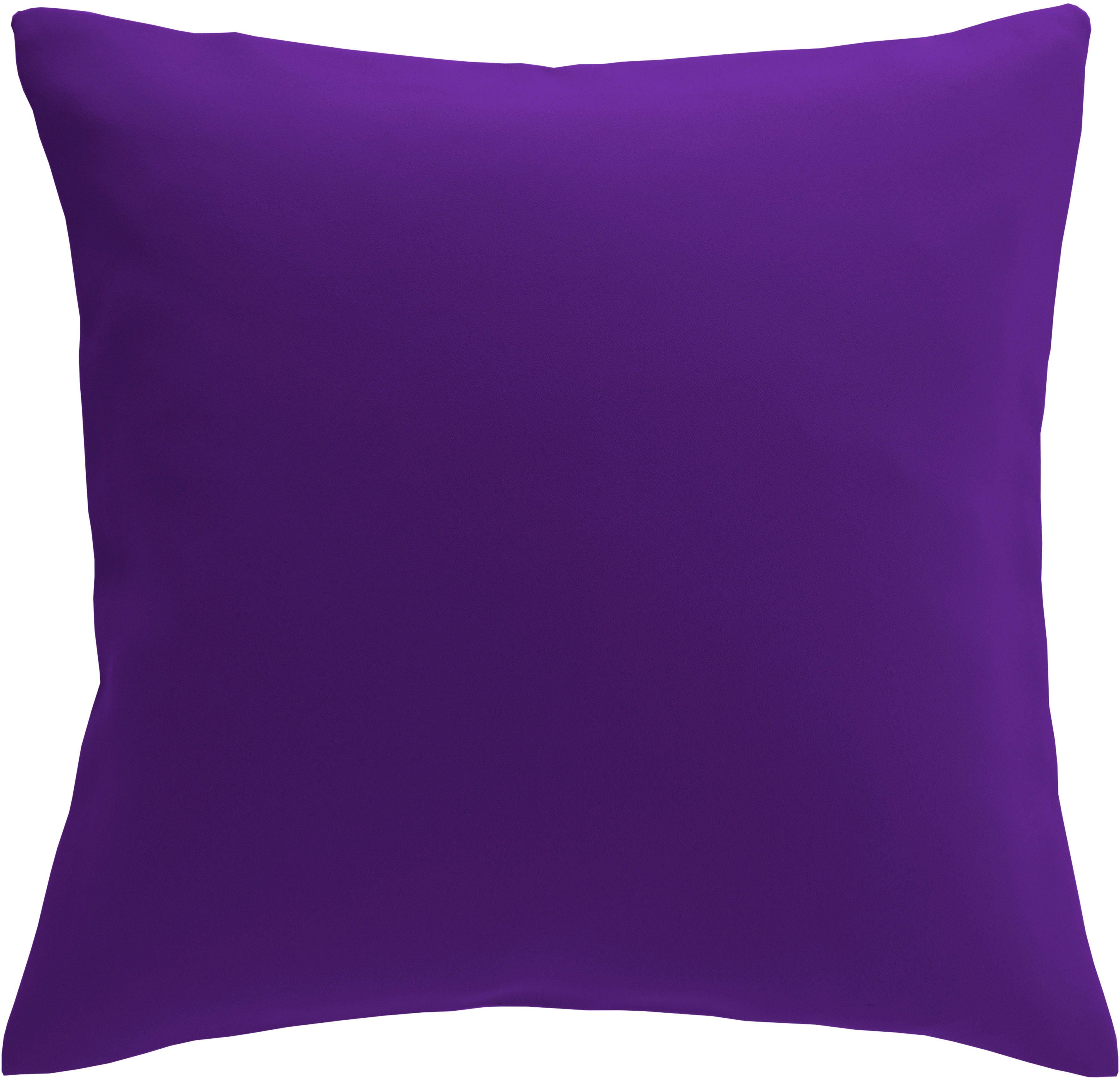 VHG Dekokissen Leon, 2 Füllung, unifarben Kissenhülle violett Stück, ohne Reißverschluss