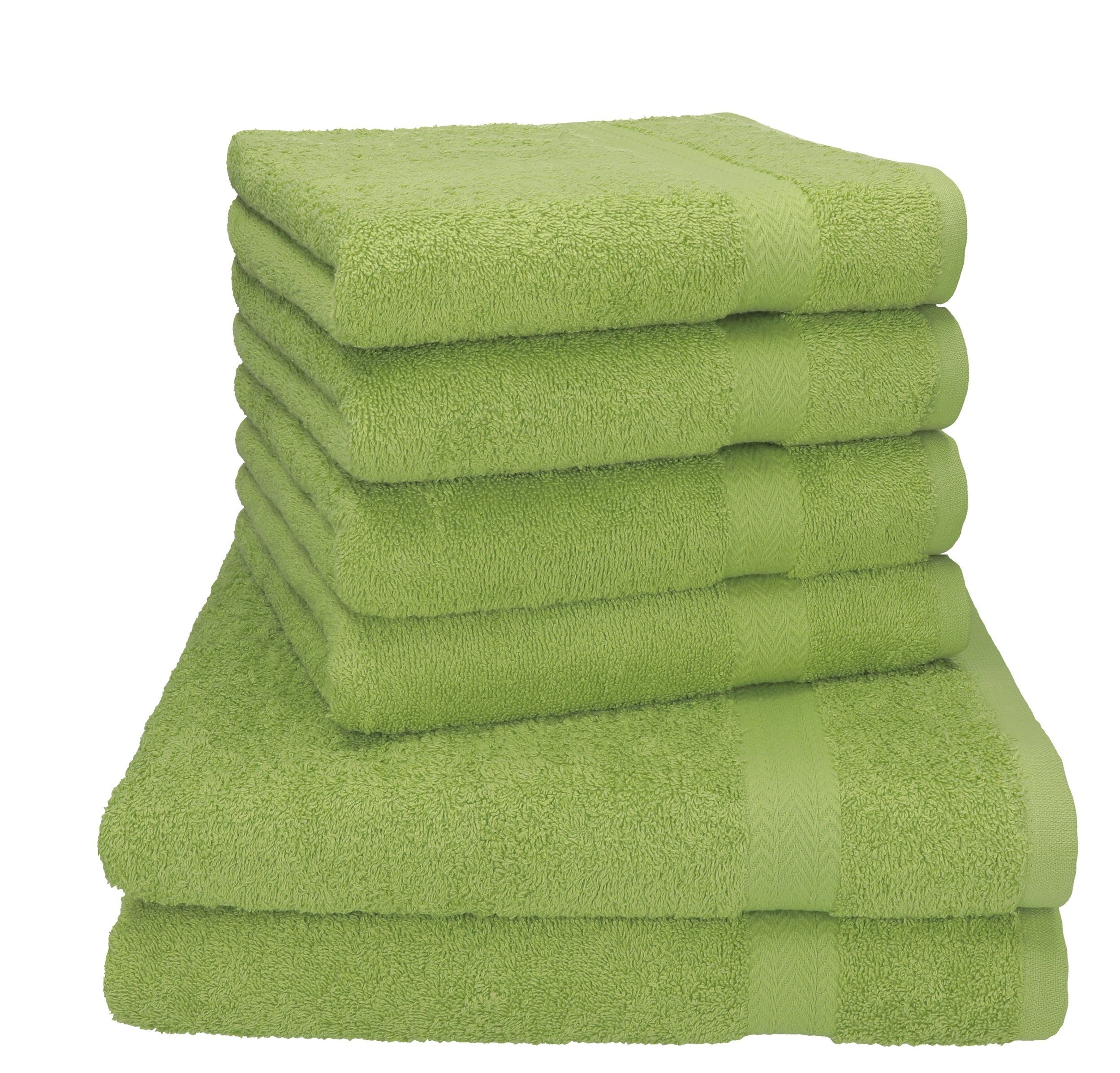 Betz Handtuch Set Betz PREMIUM Handtuch-Set -6 teiliges Handtücher-Set-100% Baumwolle, 100% Baumwolle, (6-tlg) avocadogrün