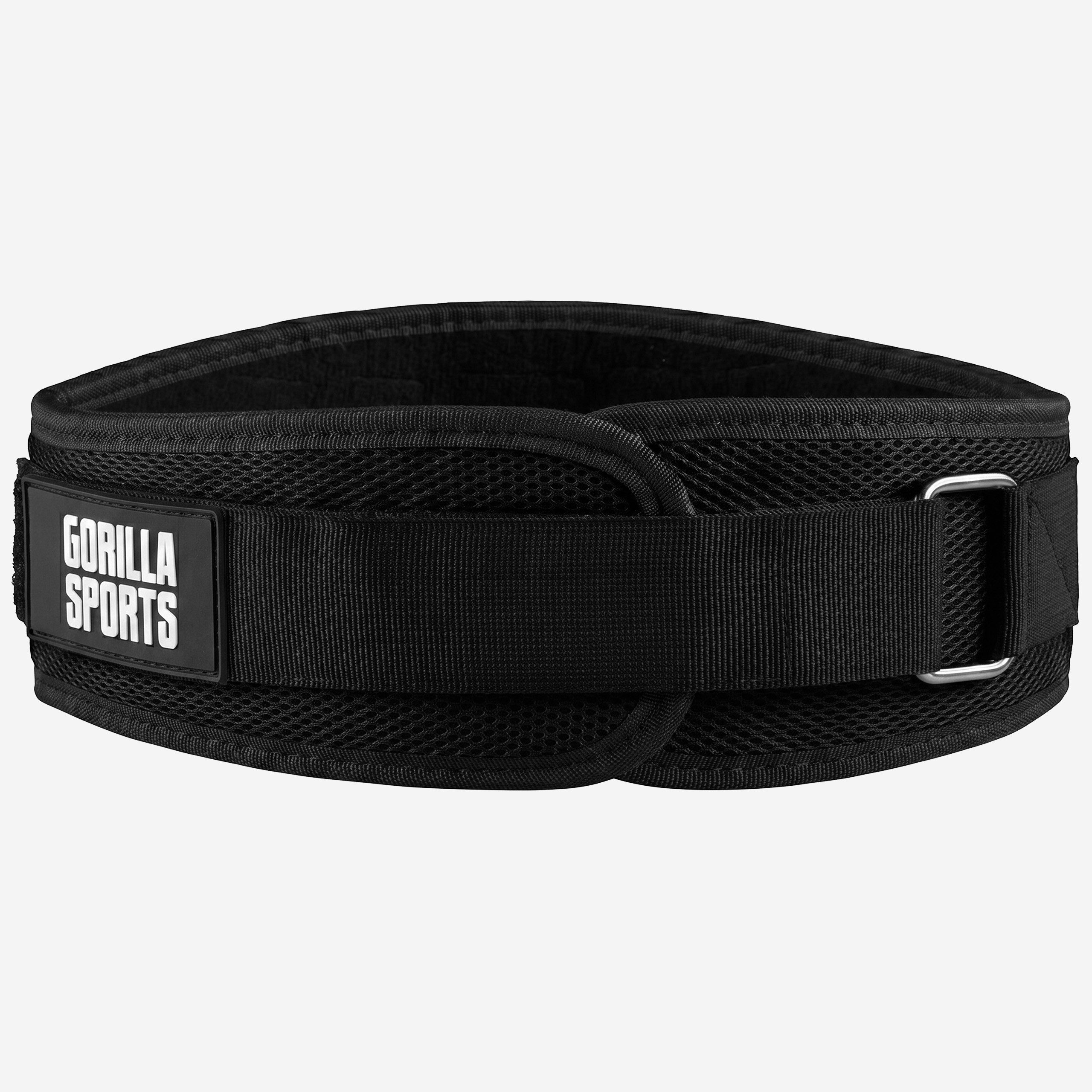 GORILLA SPORTS Ledergürtel Gewichthebergürtel Neopren Klettverschluss S–XL